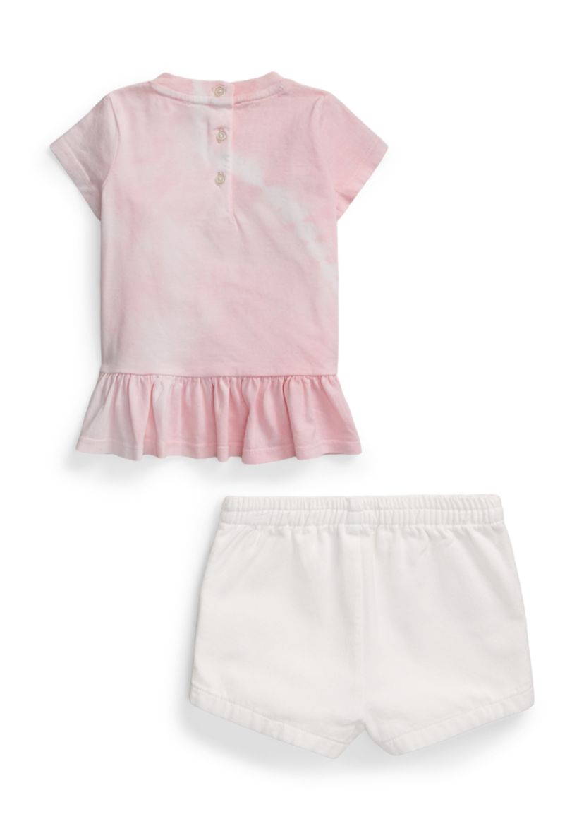 Baby Girls Cotton Jersey Bear Set