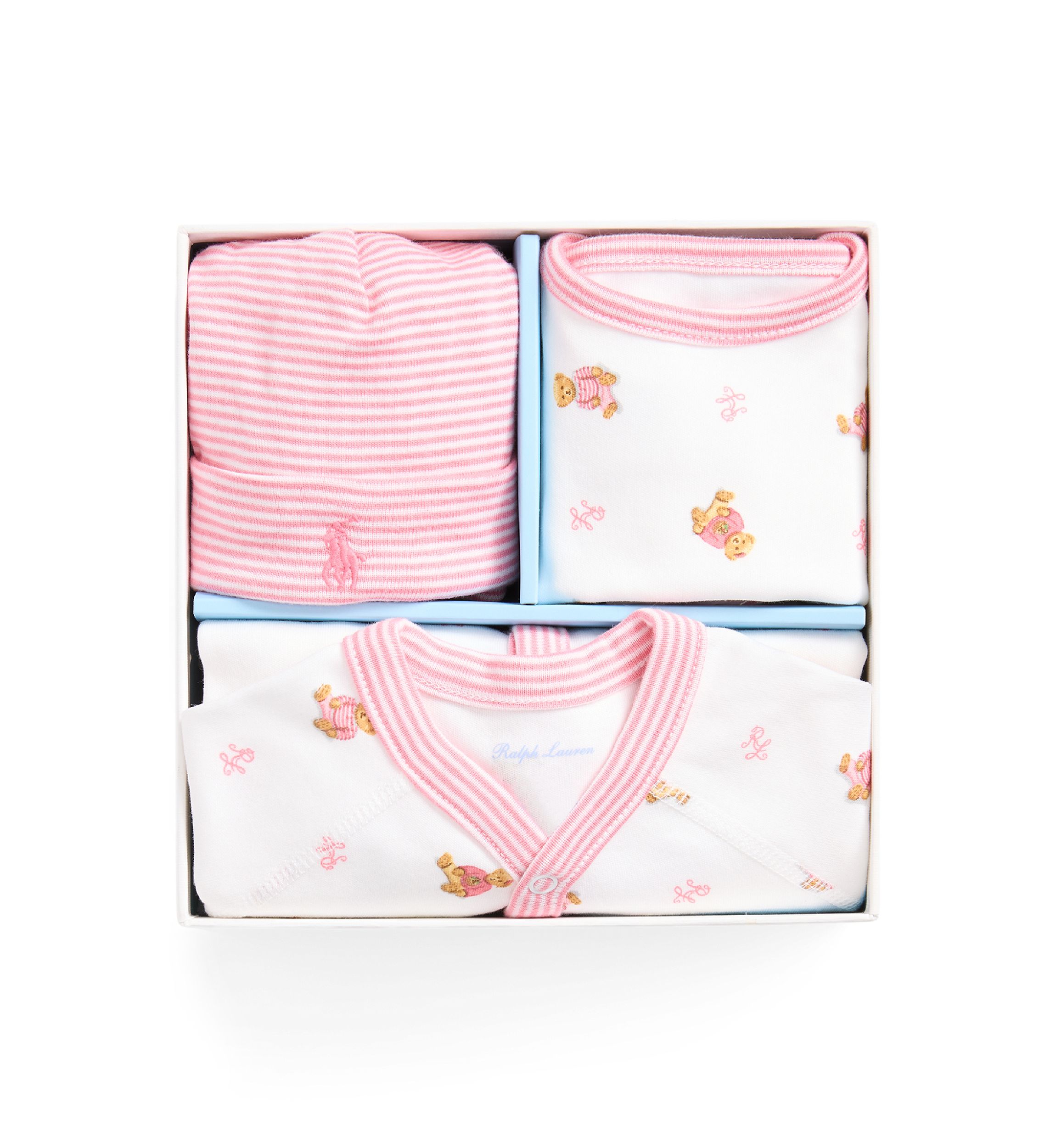 Baby Girls Floral Cotton 3-Piece Gift Set