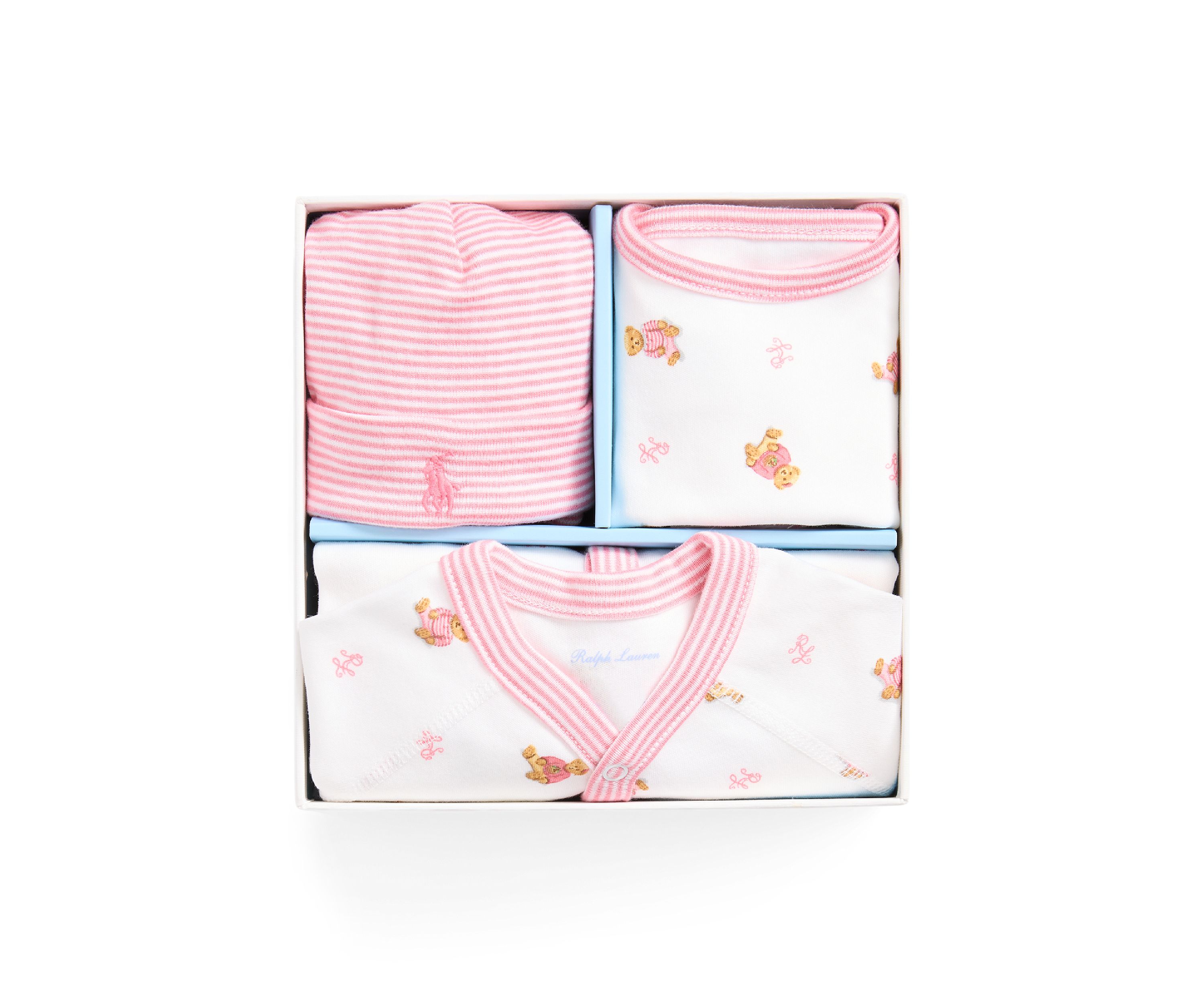 Baby Girls Floral Cotton 3-Piece Gift Set