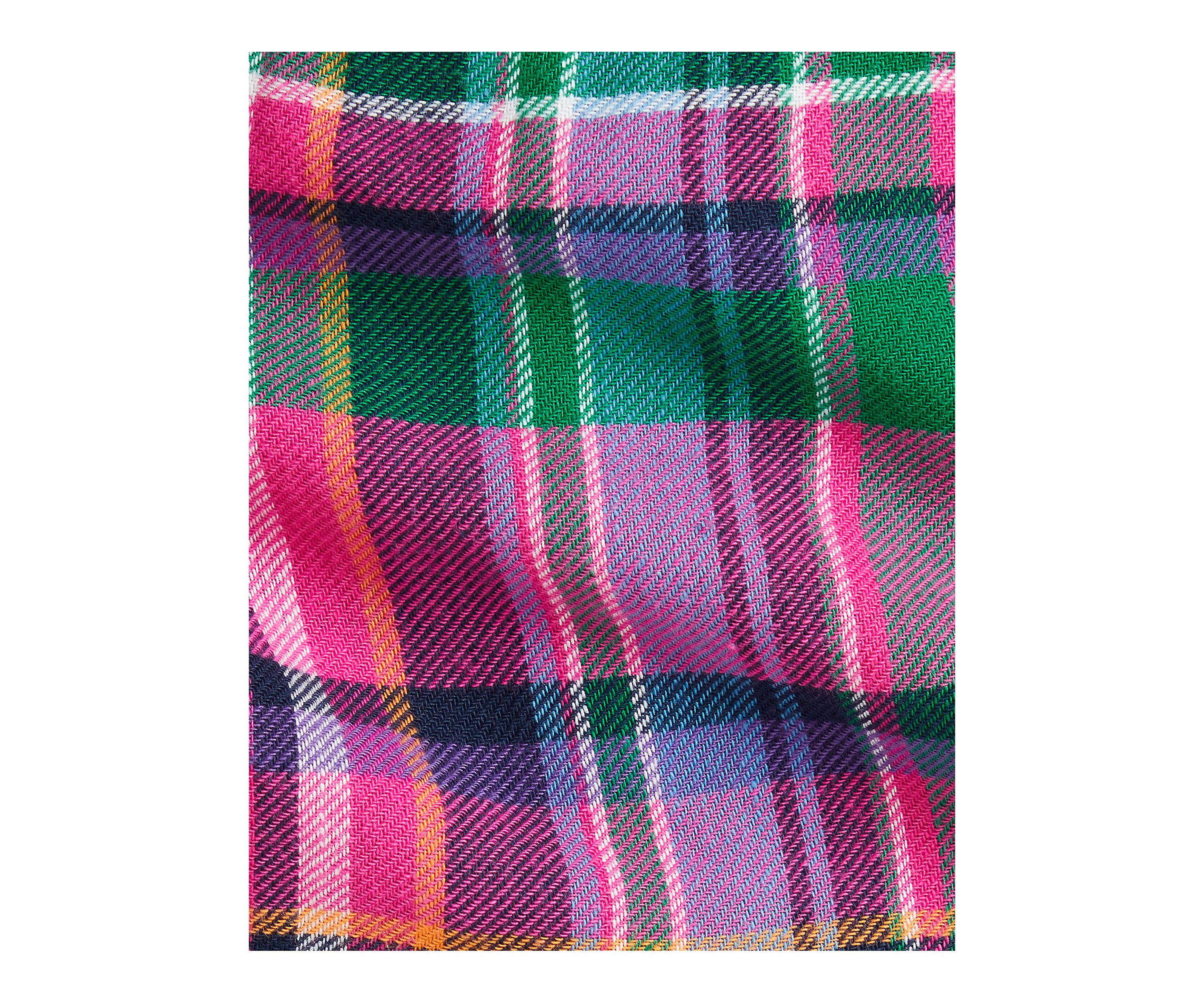 Baby Girls Plaid Cotton Twill Shirtdress & Bloomer