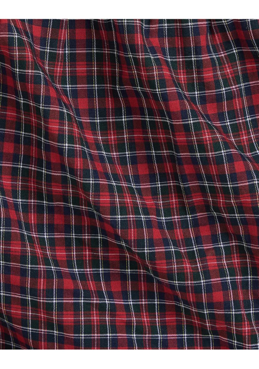 Baby Girls Plaid Smocked Cotton Dress & Bloomer