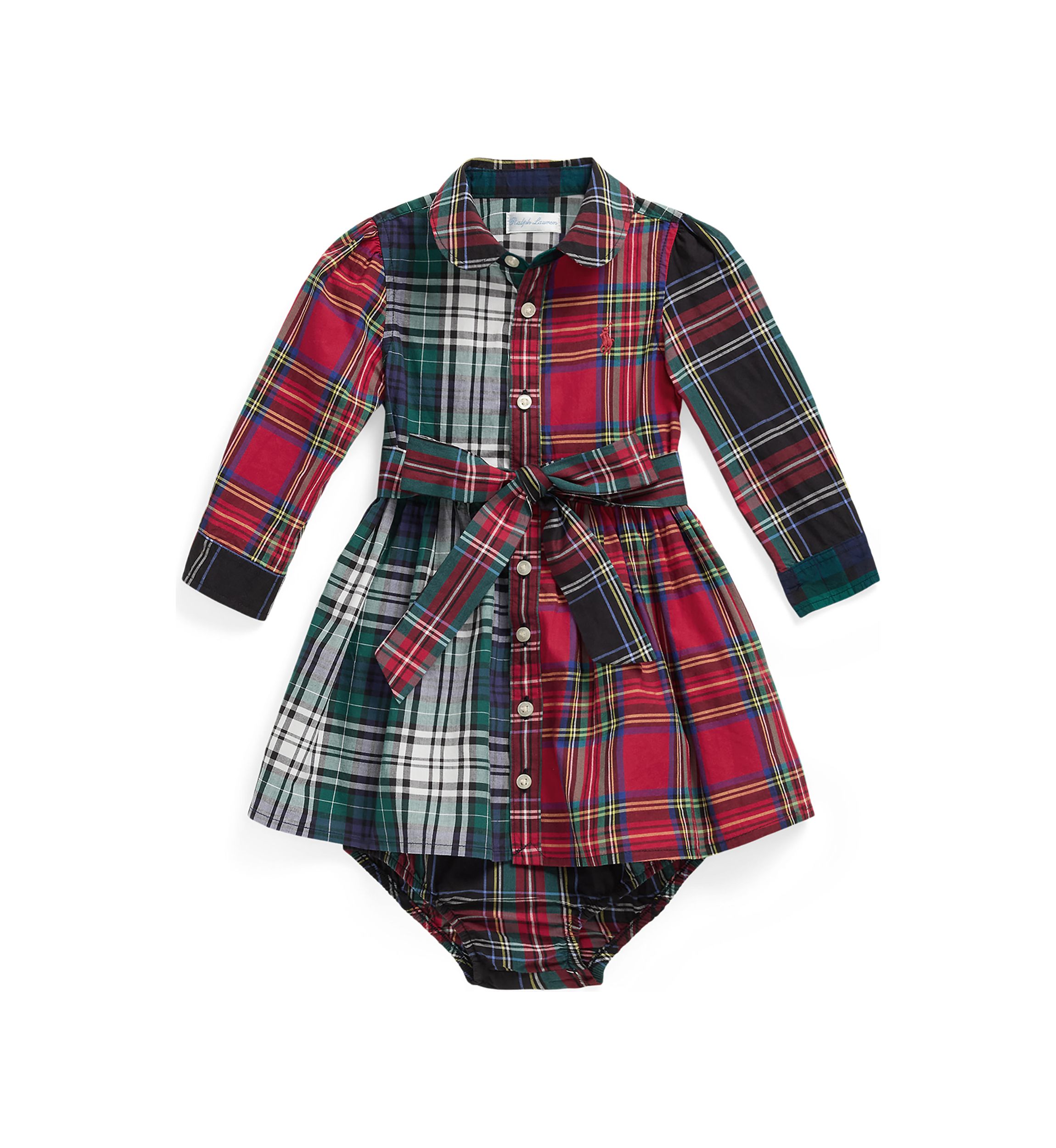 Baby Girl Plaid Cotton Fun Shirtdress