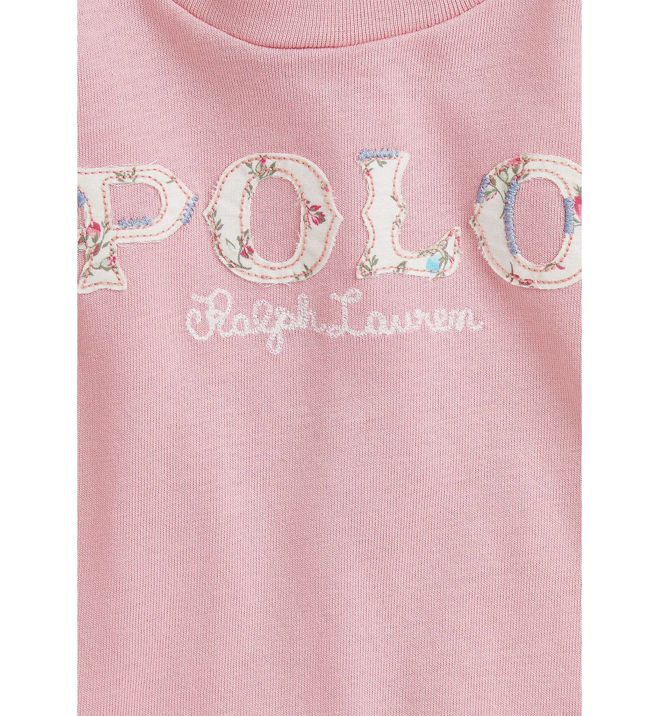 Baby Girls Logo Cotton T-Shirt & Floral Leggings Set