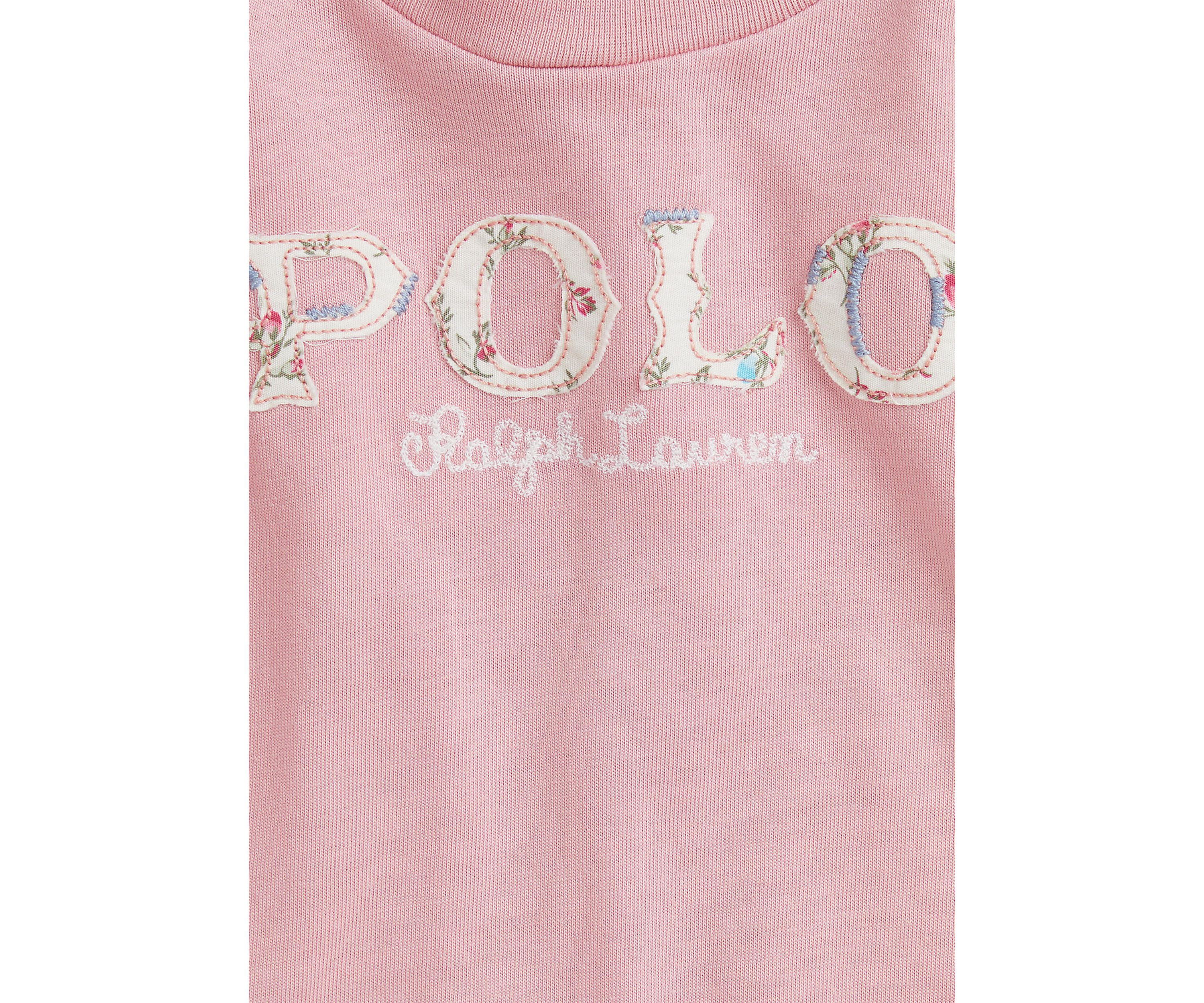 Baby Girls Logo Cotton T-Shirt & Floral Leggings Set
