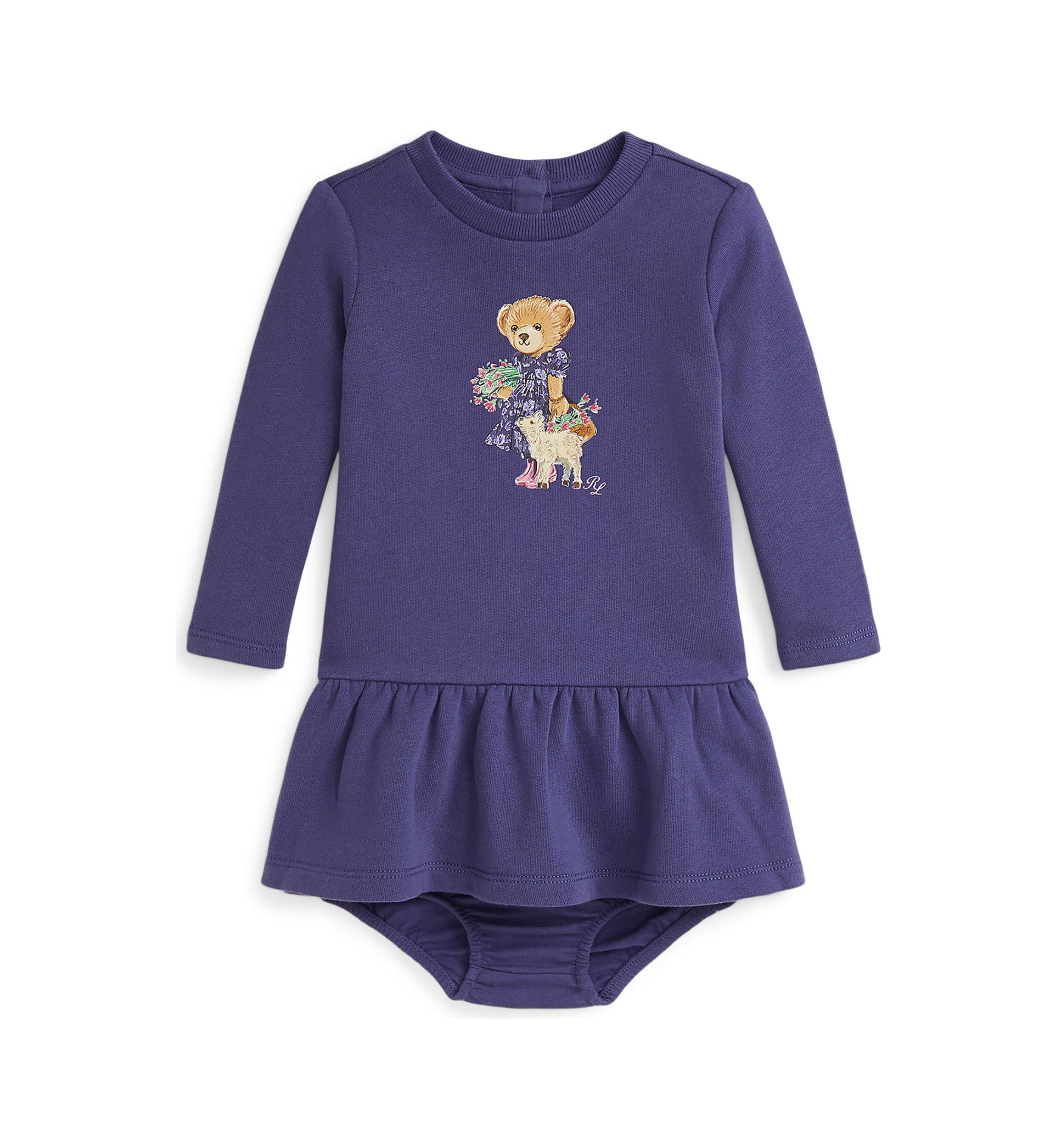 Baby Girls Polo Bear Fleece Dress & Bloomer