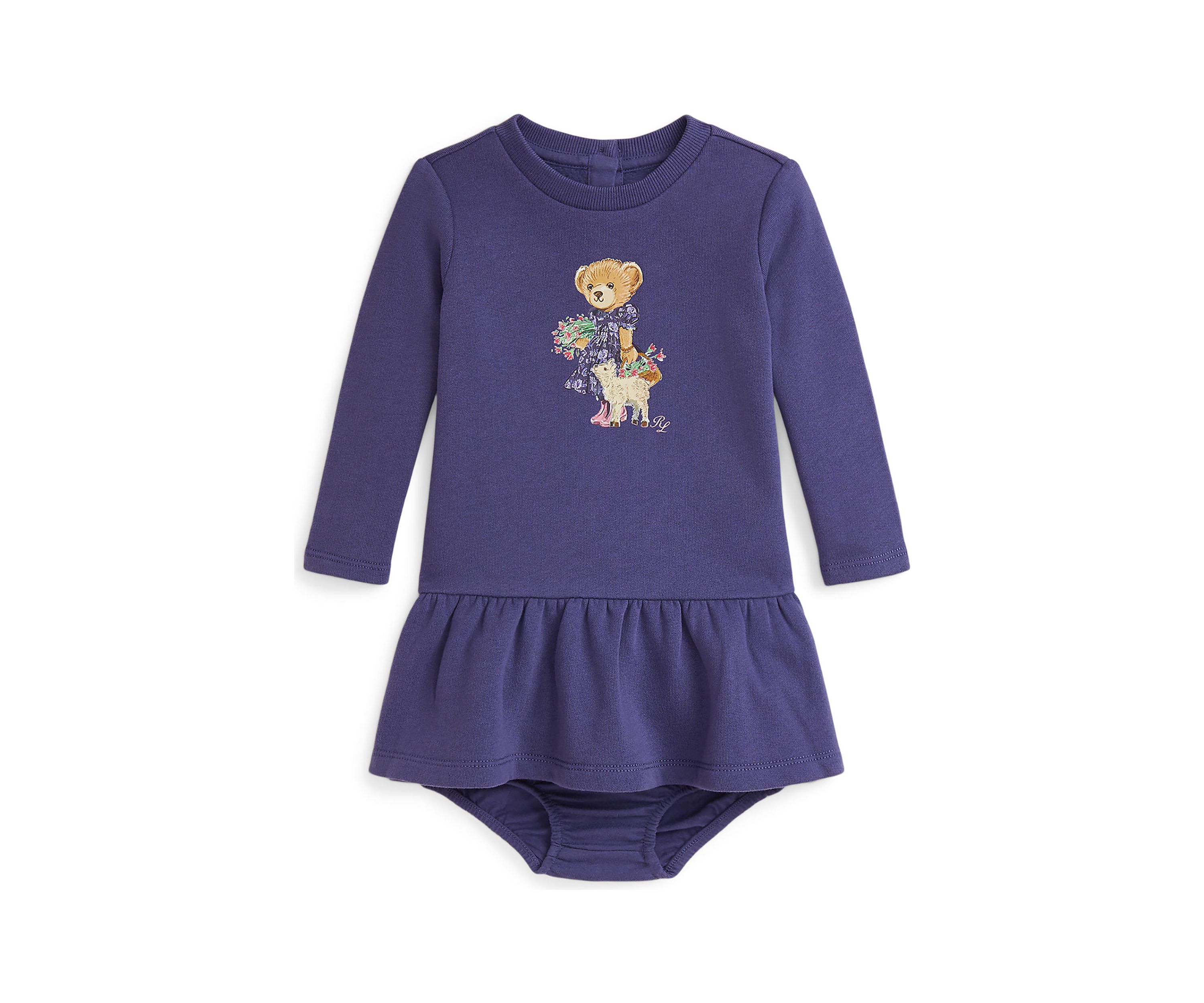 Baby Girls Polo Bear Fleece Dress & Bloomer