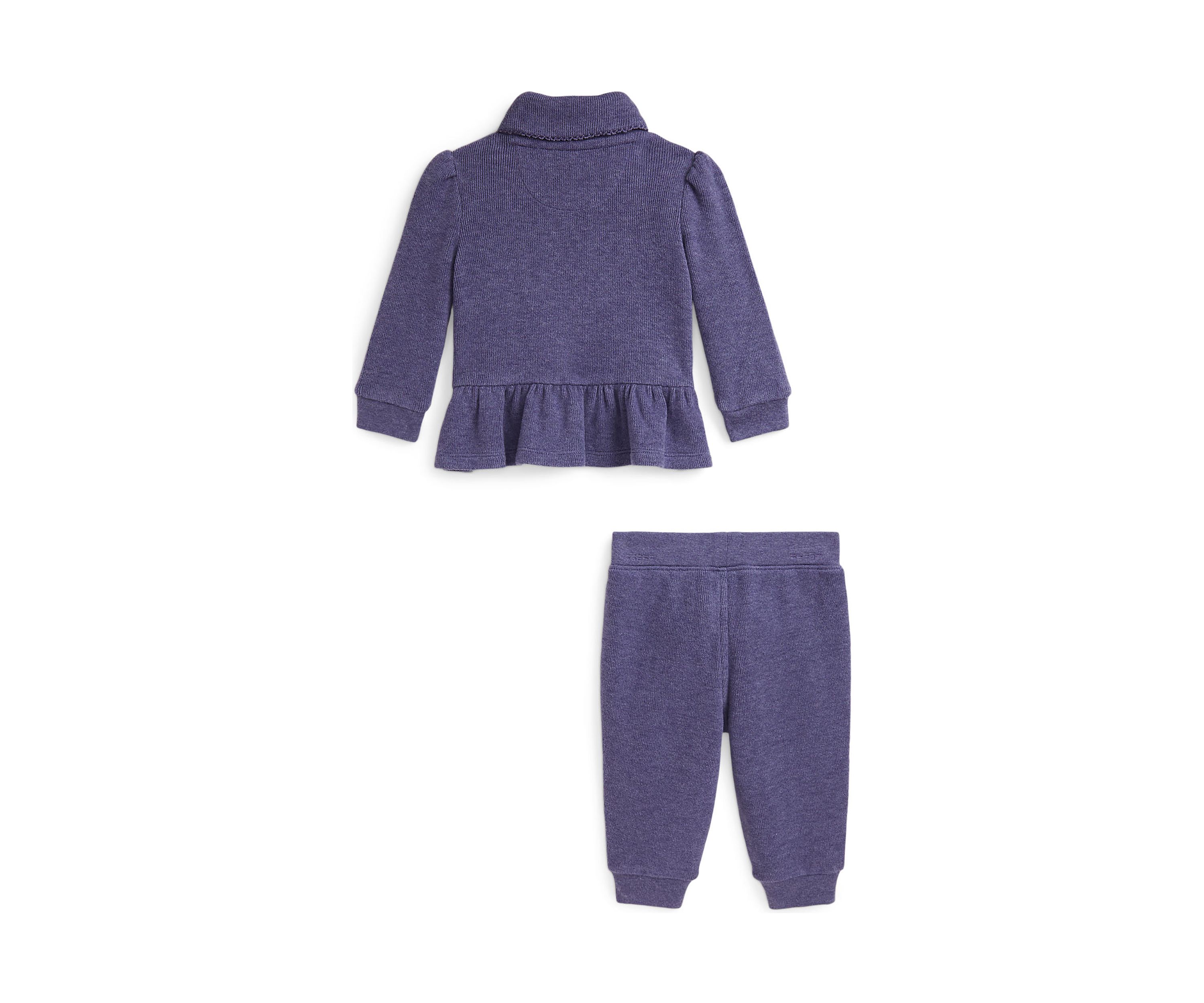 Baby Girls French Rib Cotton Pullover and Pant Set
