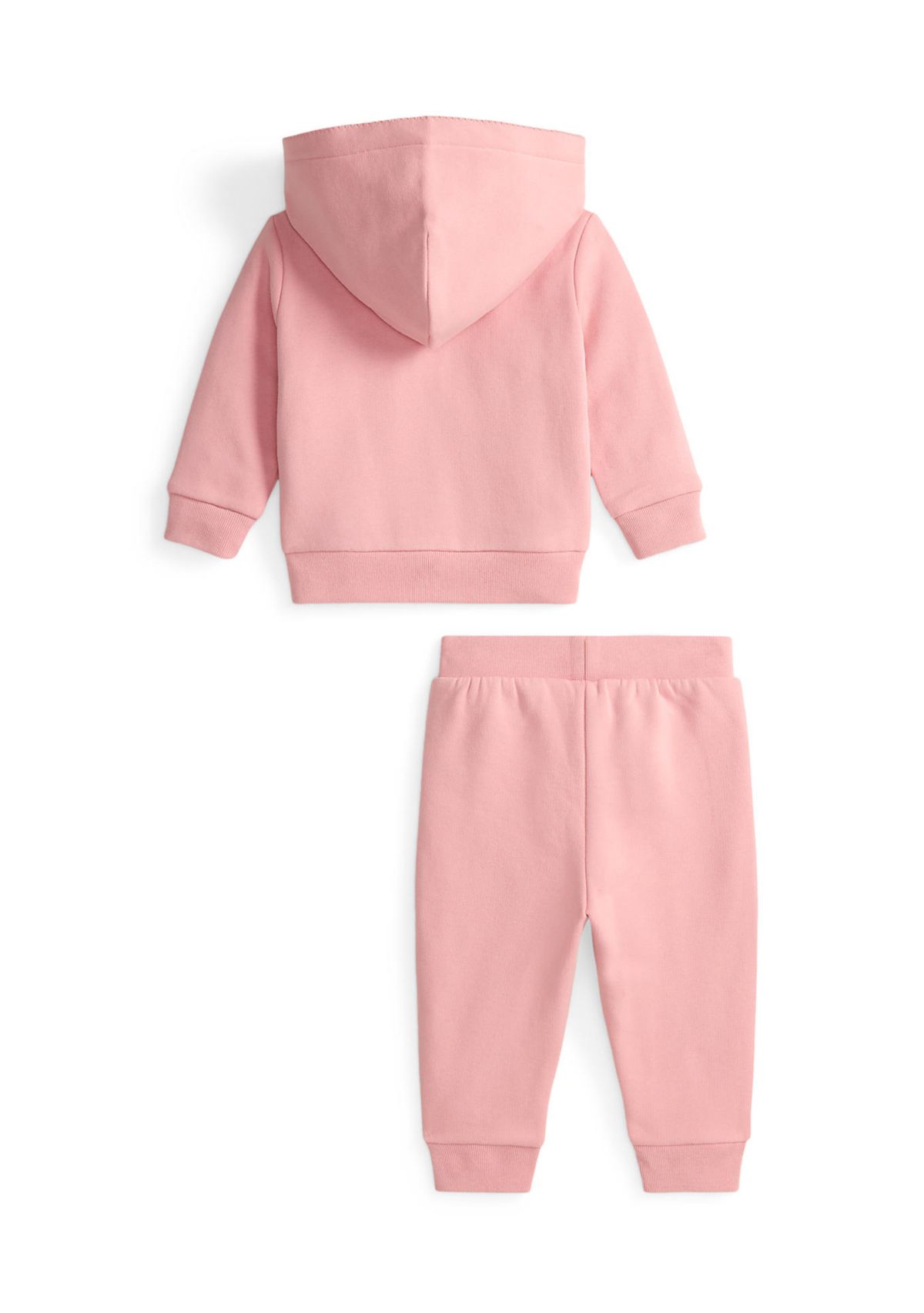Baby Girls Picot Fleece Hoodie & Jogger Pants Set