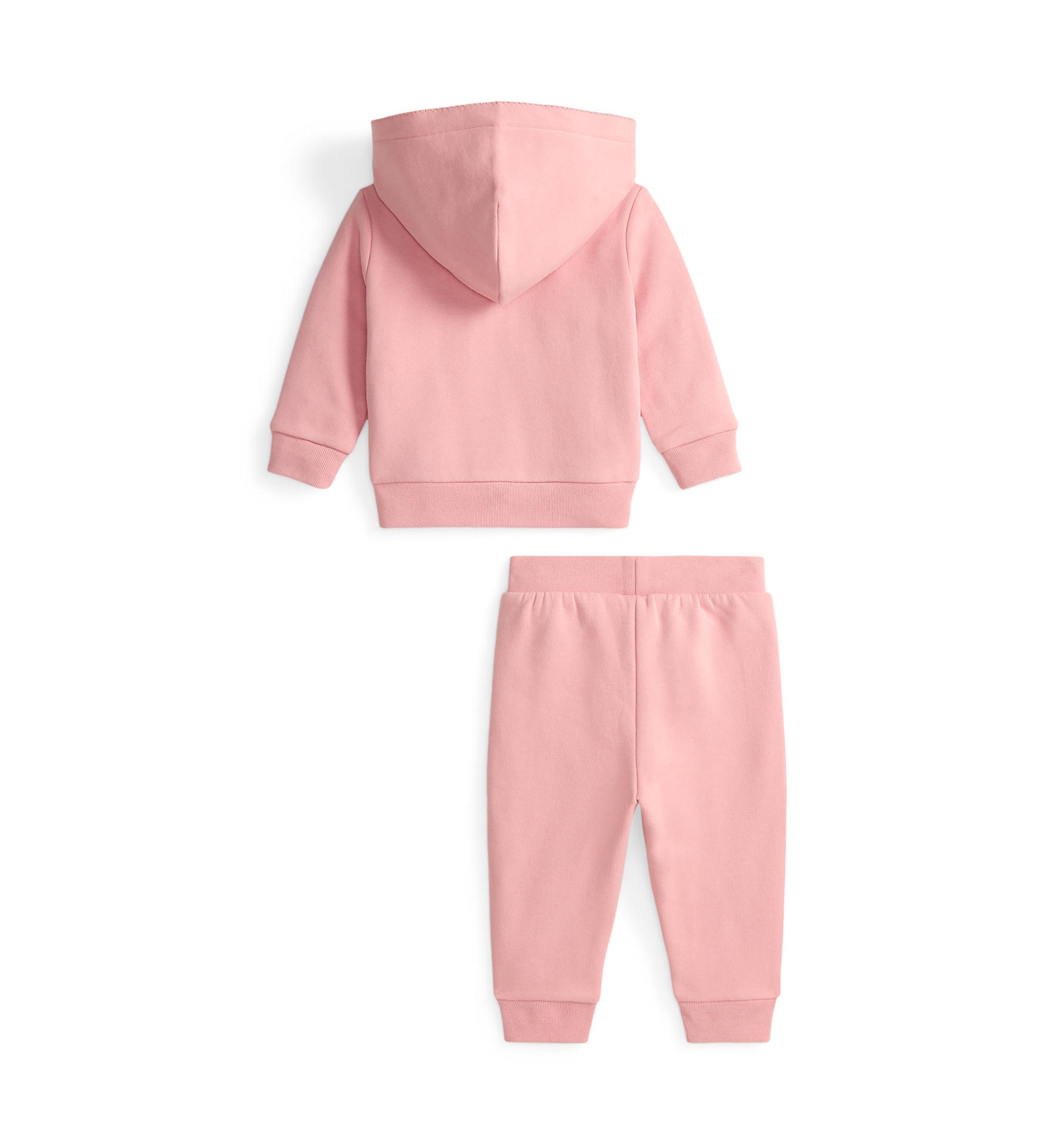 Baby Girls Picot Fleece Hoodie & Jogger Pants Set