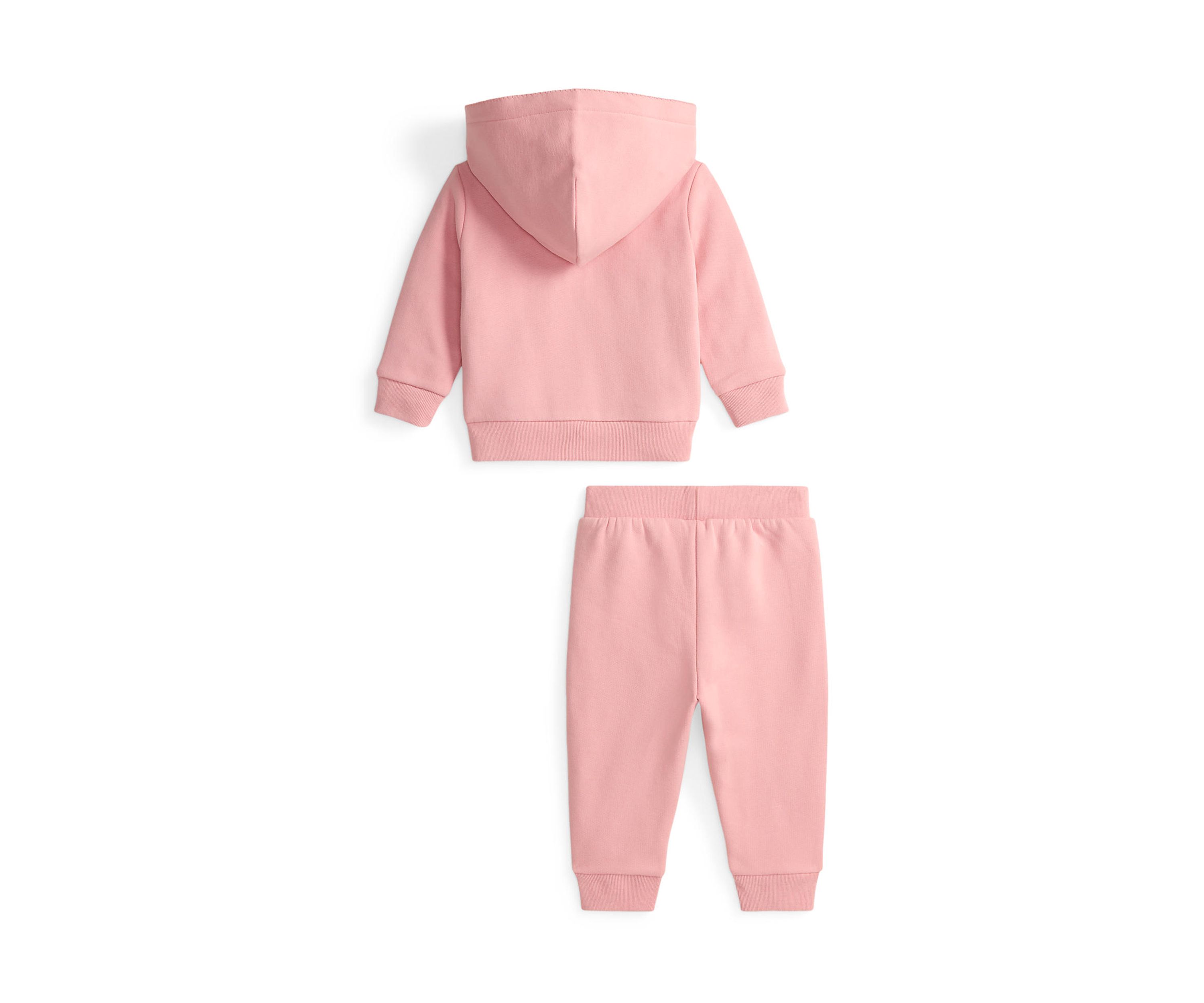 Baby Girls Picot Fleece Hoodie & Jogger Pants Set