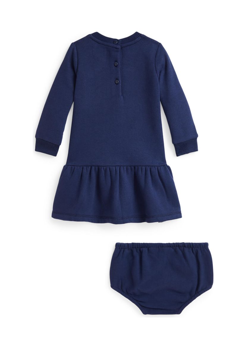 Baby Girls Logo Fleece Dress & Bloomer
