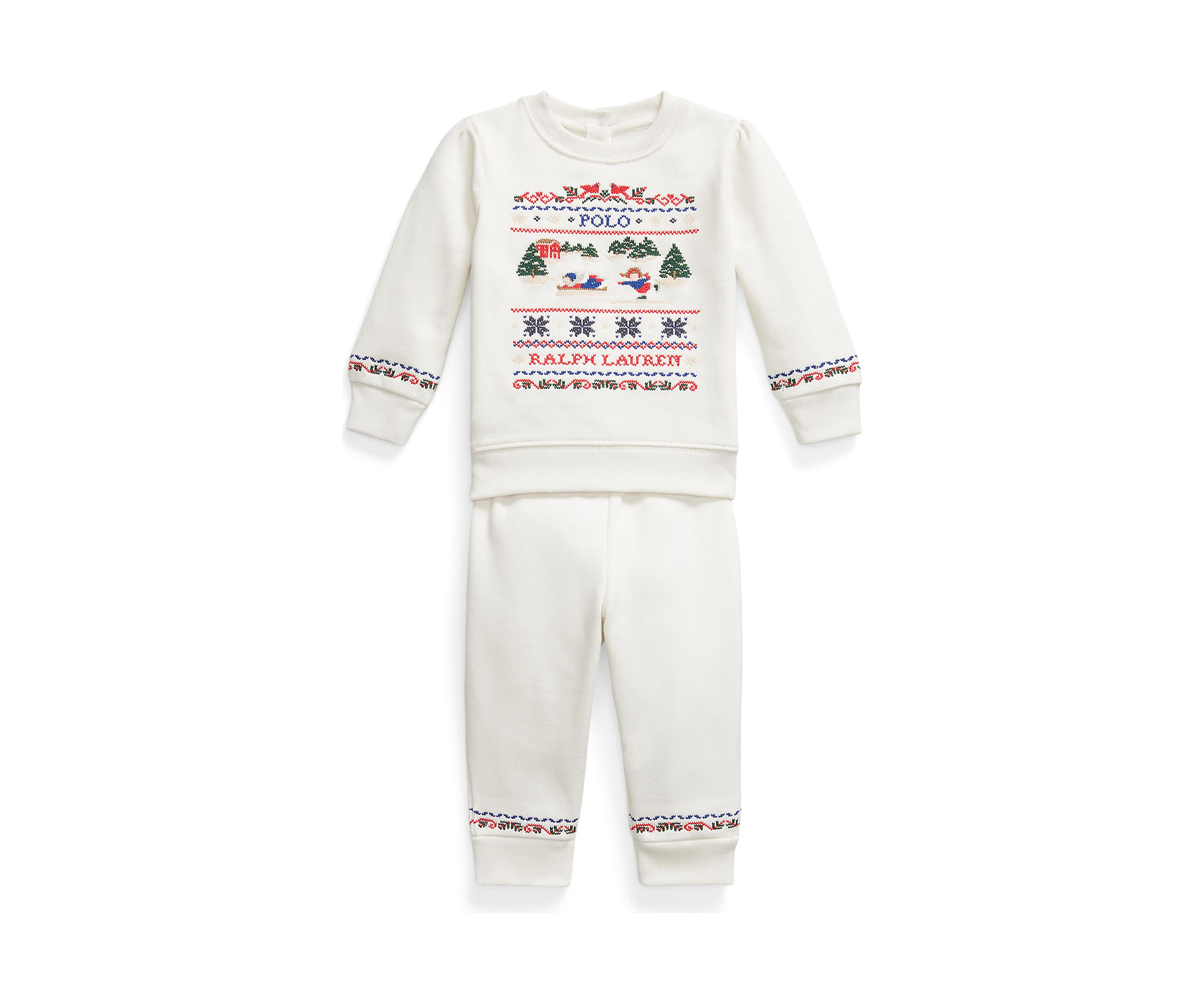 Baby Girls Logo Fleece Sweatshirt & Jogger Pants Set
