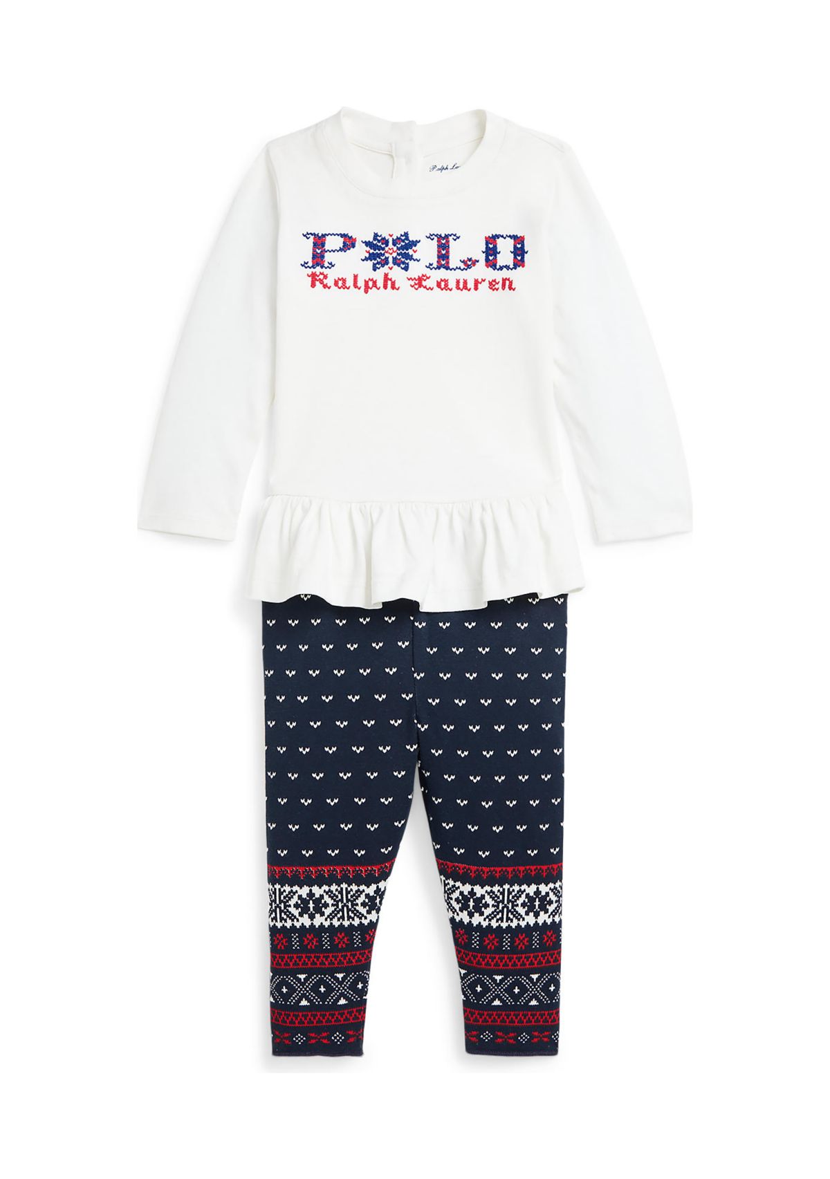 Baby Girls Logo Peplum Jersey T-Shirt & Leggings Set