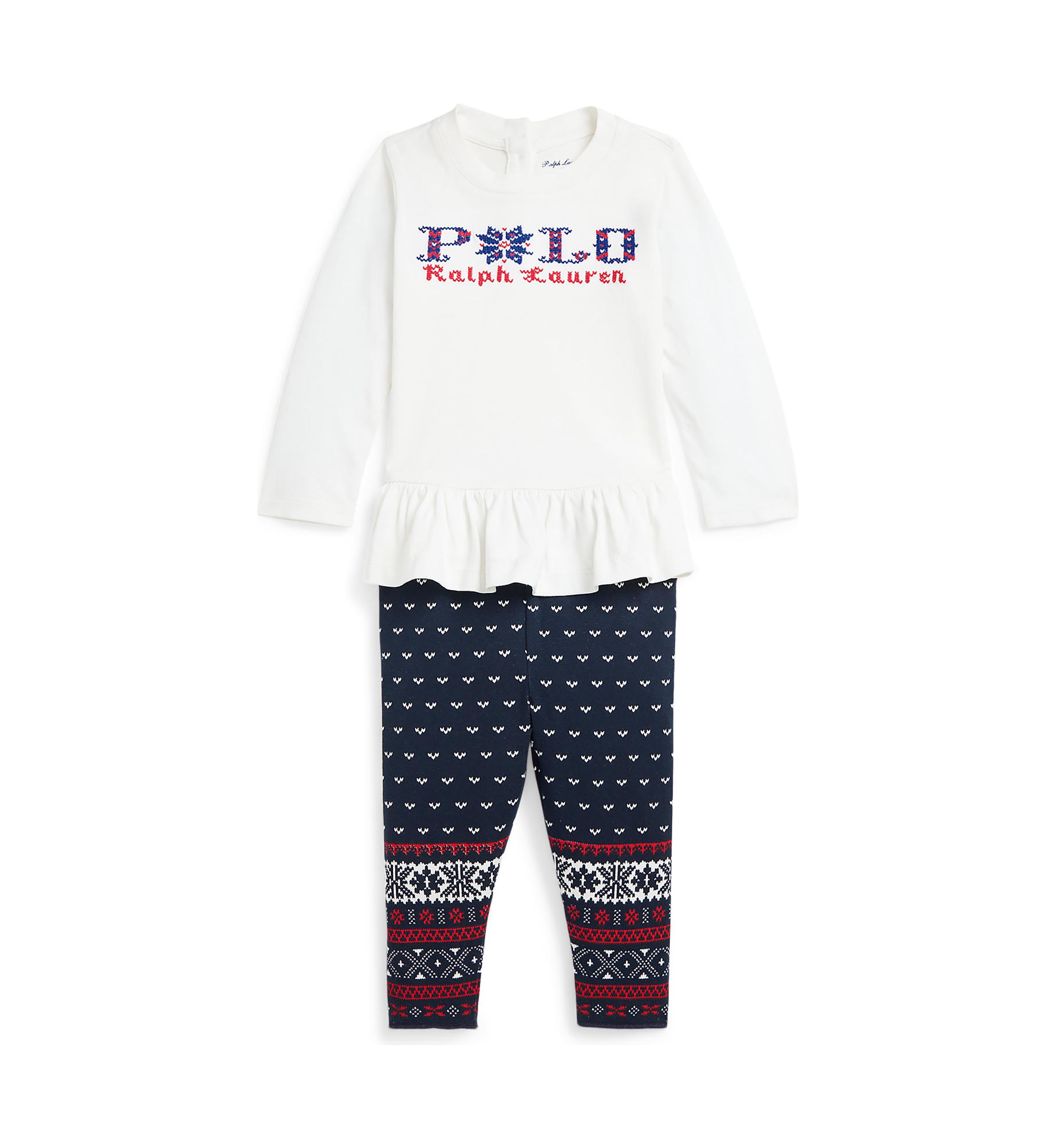 Baby Girls Logo Peplum Jersey T-Shirt & Leggings Set