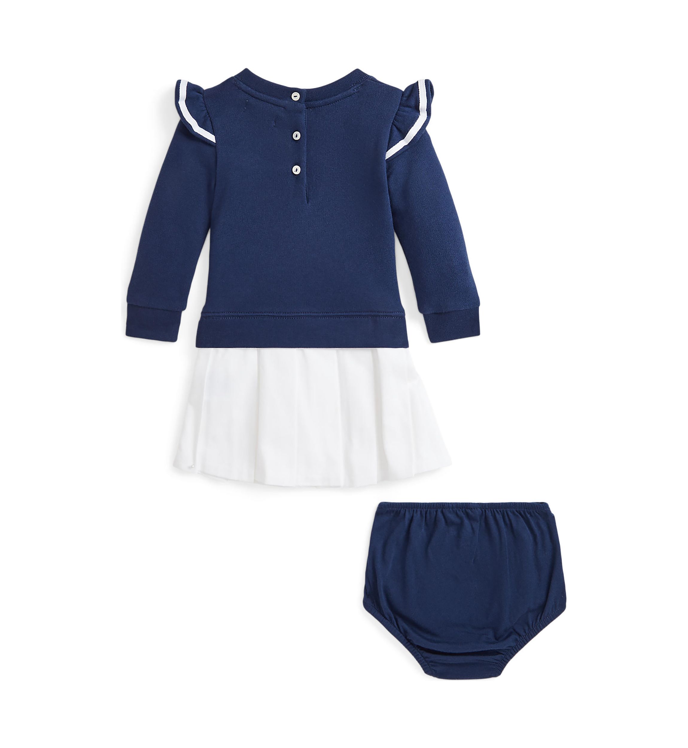 Baby Girls Woven Skirt Terry Dress & Bloomer 