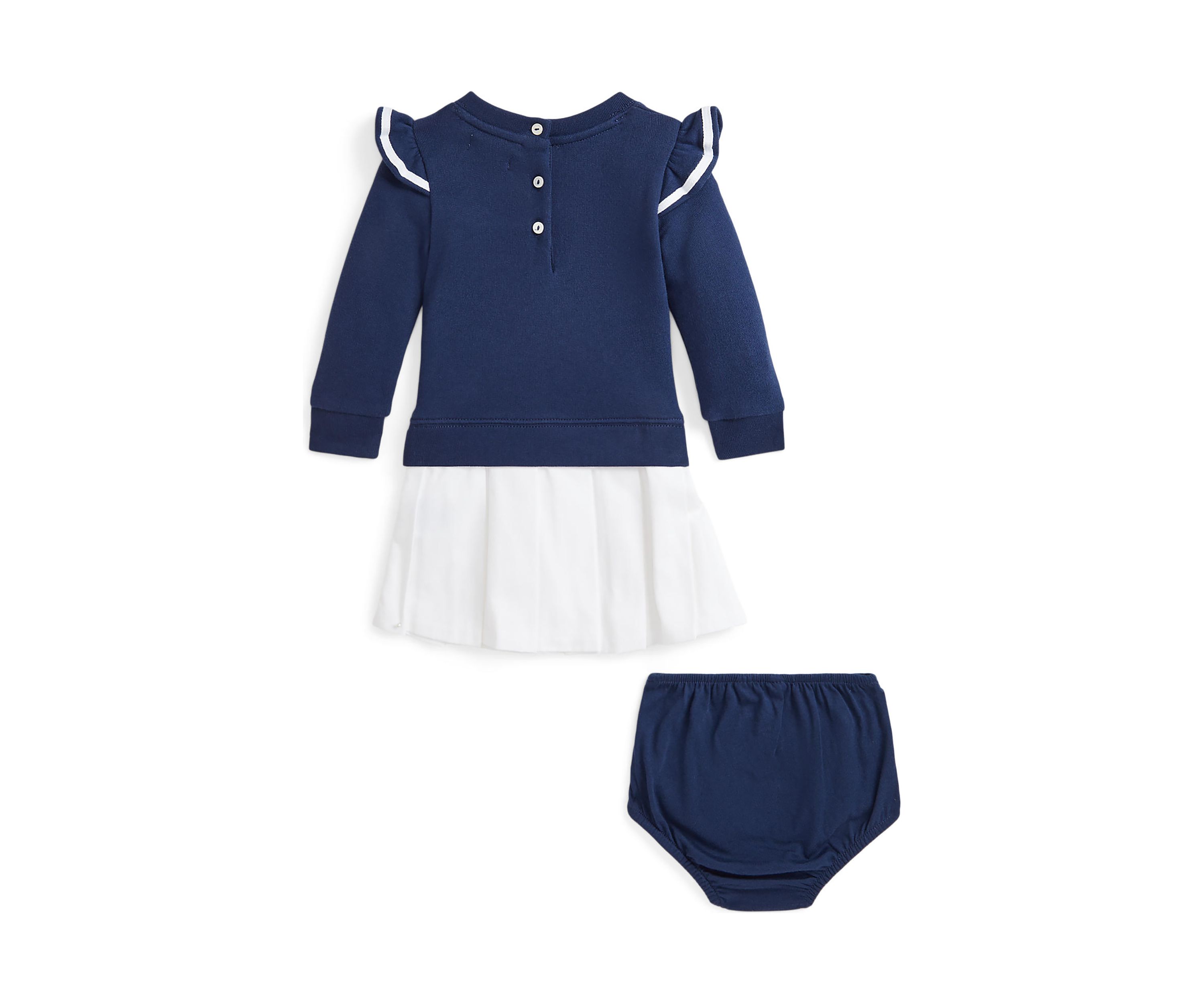 Baby Girls Woven Skirt Terry Dress & Bloomer 