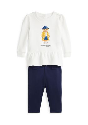 familiar、Ralph Lauren 、BEBEまとめうり Ralph Lauren Baby Girls Polo Bear Footed Coverall & Floral