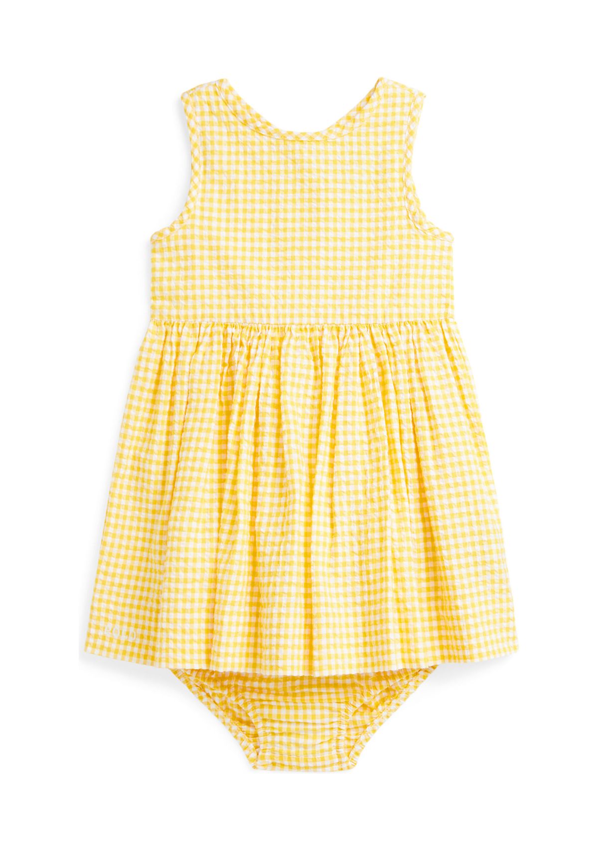 Baby Girls Gingham Seersucker Dress & Bloomer