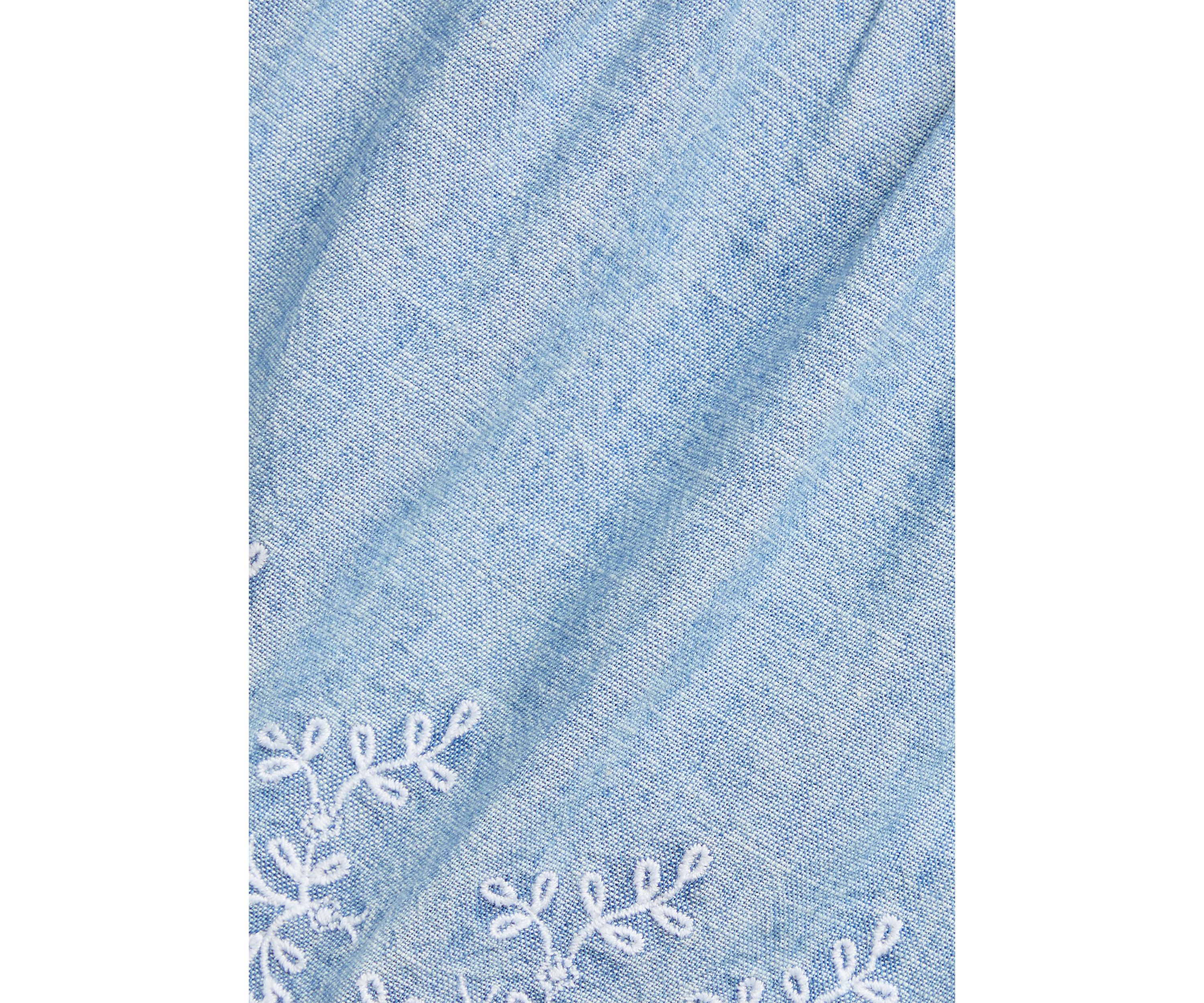 Baby Girls Cotton Chambray Top & Jersey Legging Set