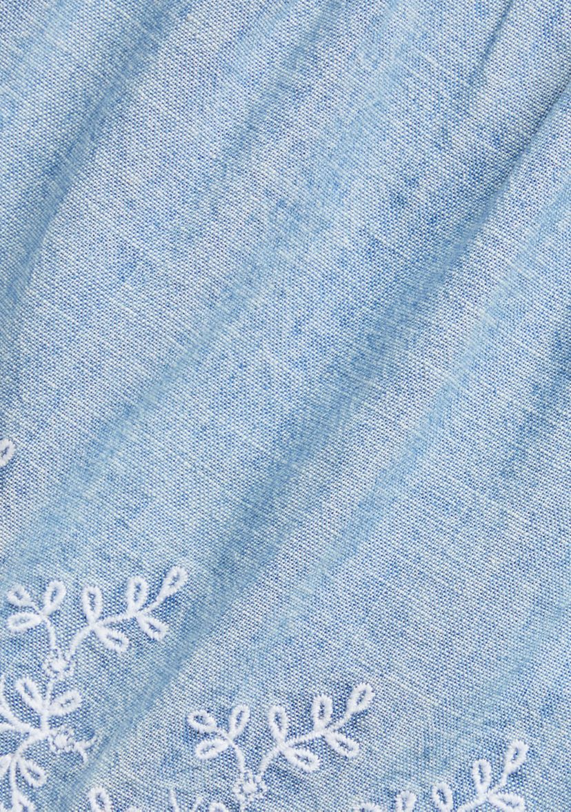 Baby Girls Cotton Chambray Top & Jersey Legging Set