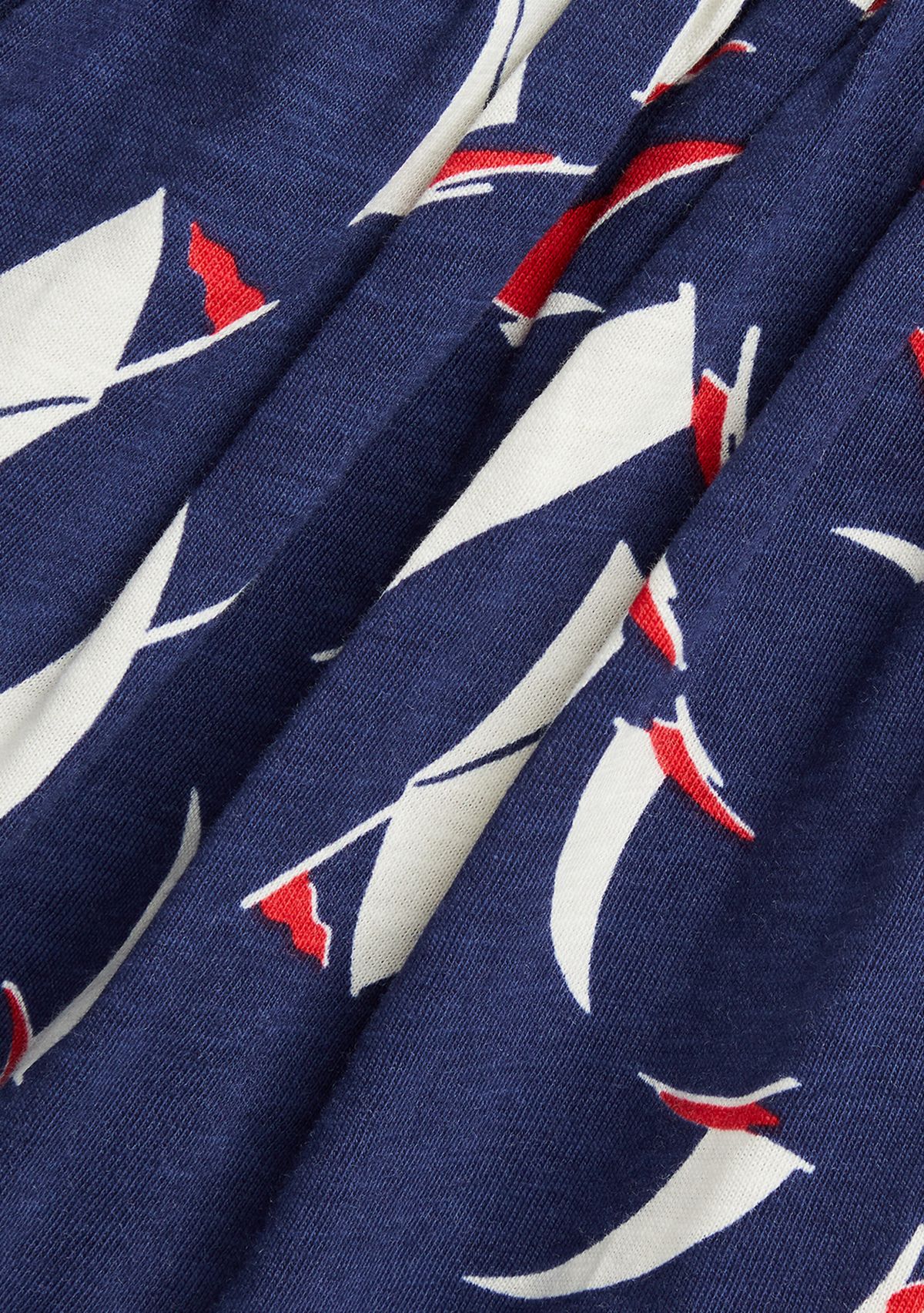 Baby Girls Sailboat Printed Cotton Dress & Bloomer