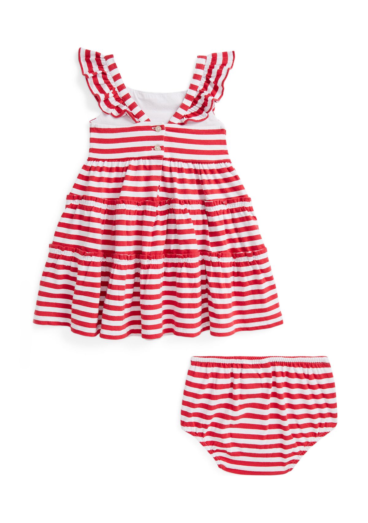 Baby Girls Smocked Cotton Jersey Peplum Top