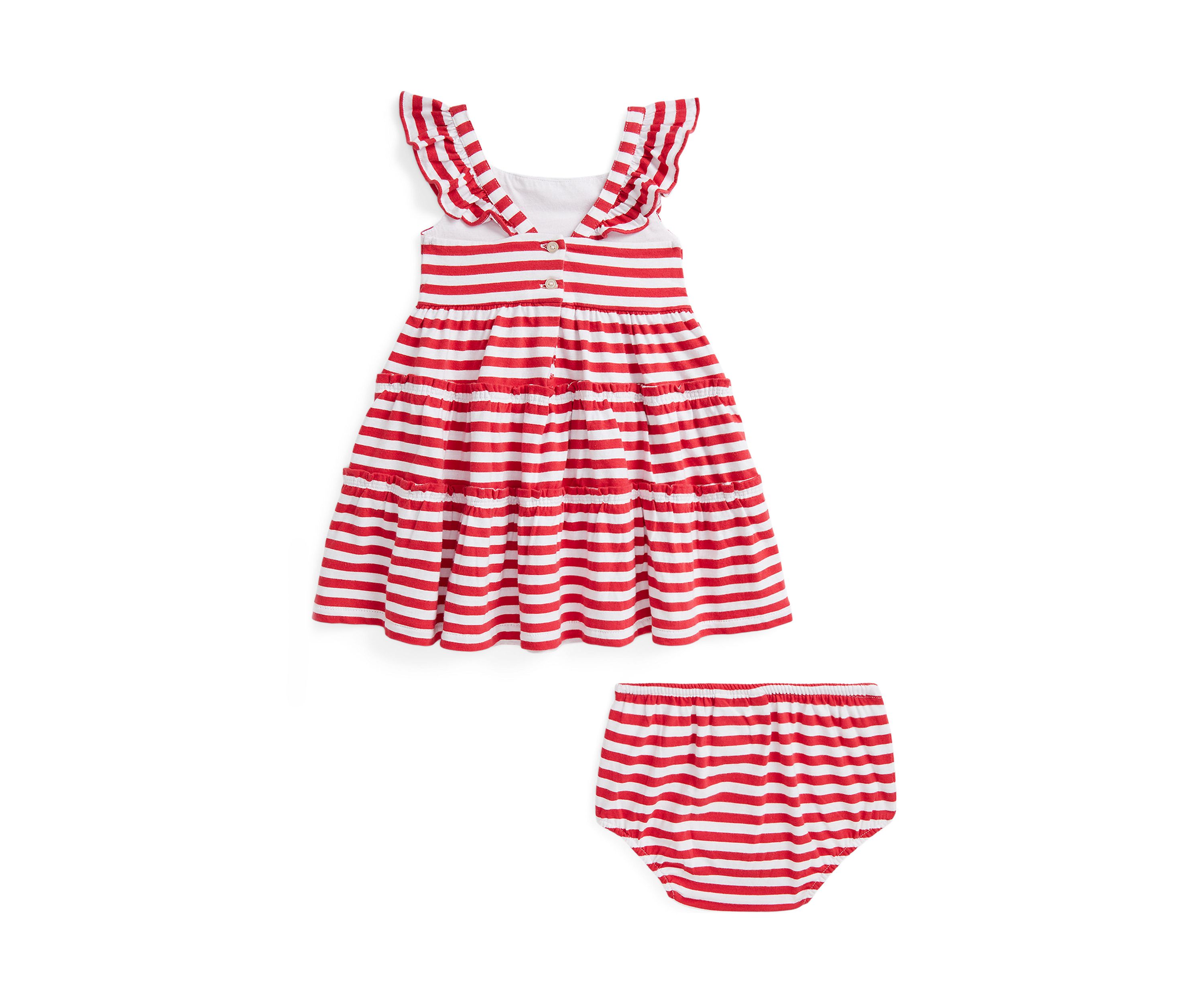 Baby Girls Smocked Cotton Jersey Peplum Top