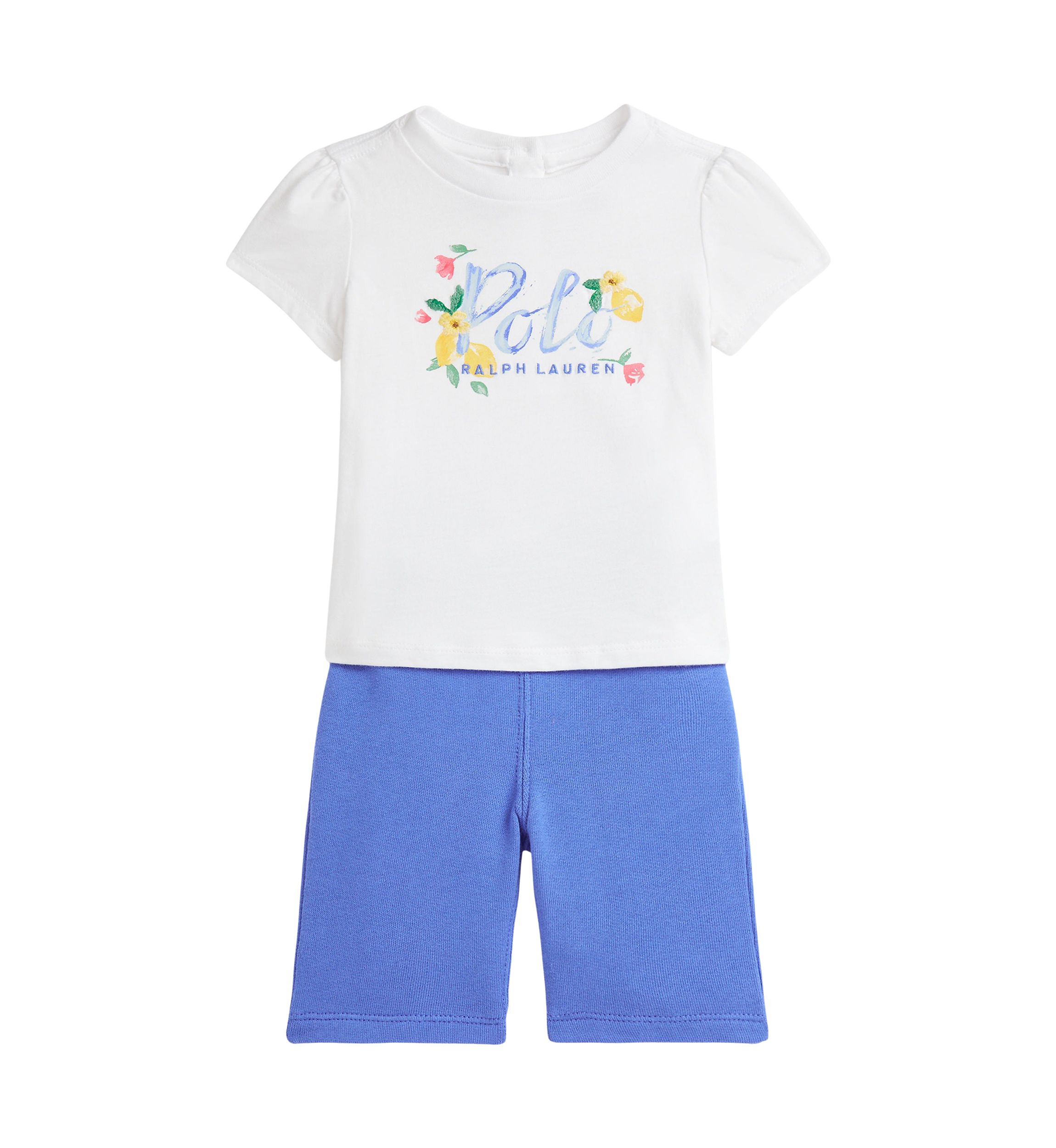 Baby Girls Logo Jersey T-Shirt & Terry Pants Set