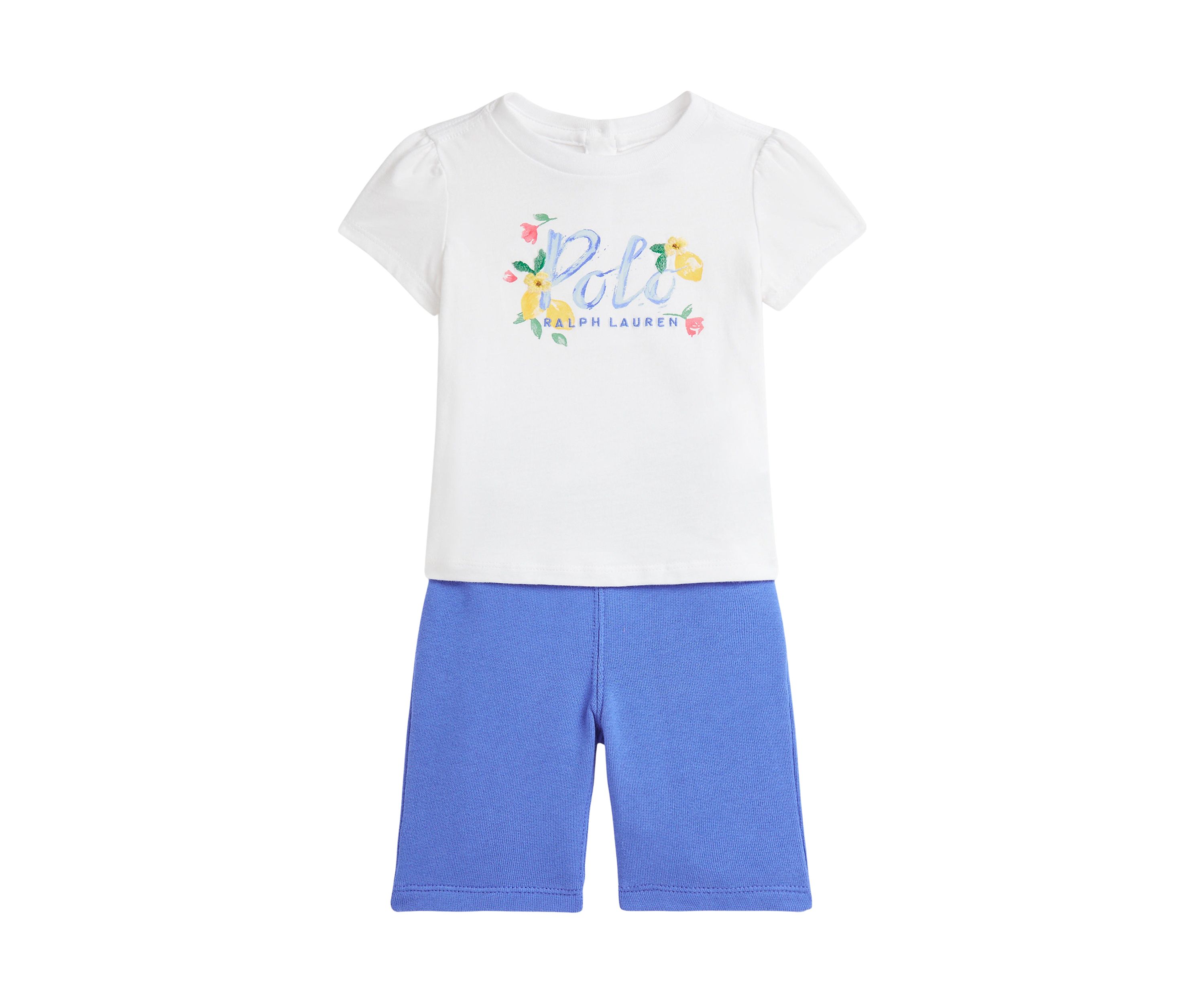 Baby Girls Logo Jersey T-Shirt & Terry Pants Set