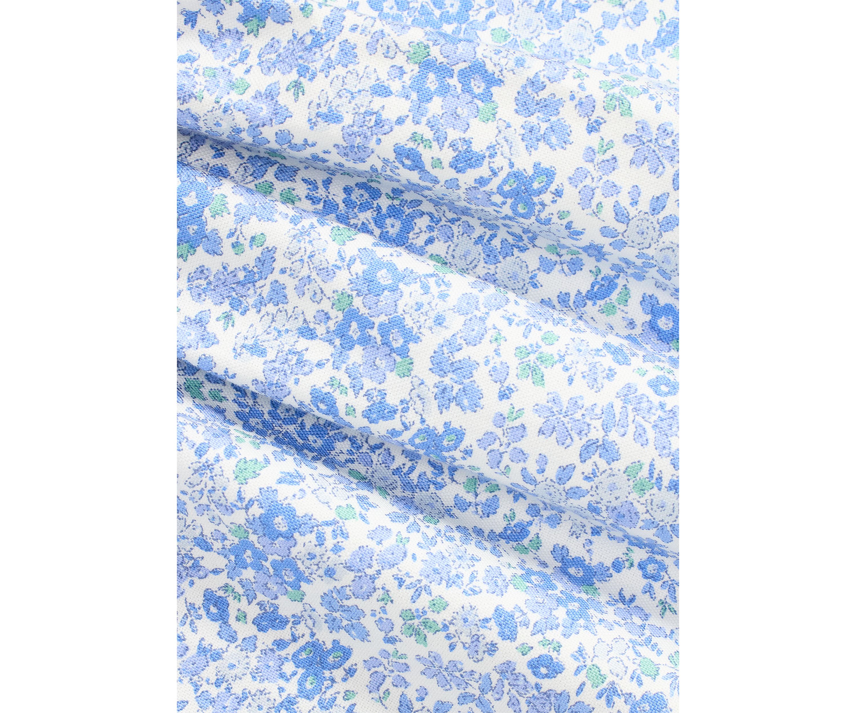 Baby Girls Floral Oxford Shirtdress & Bloomer
