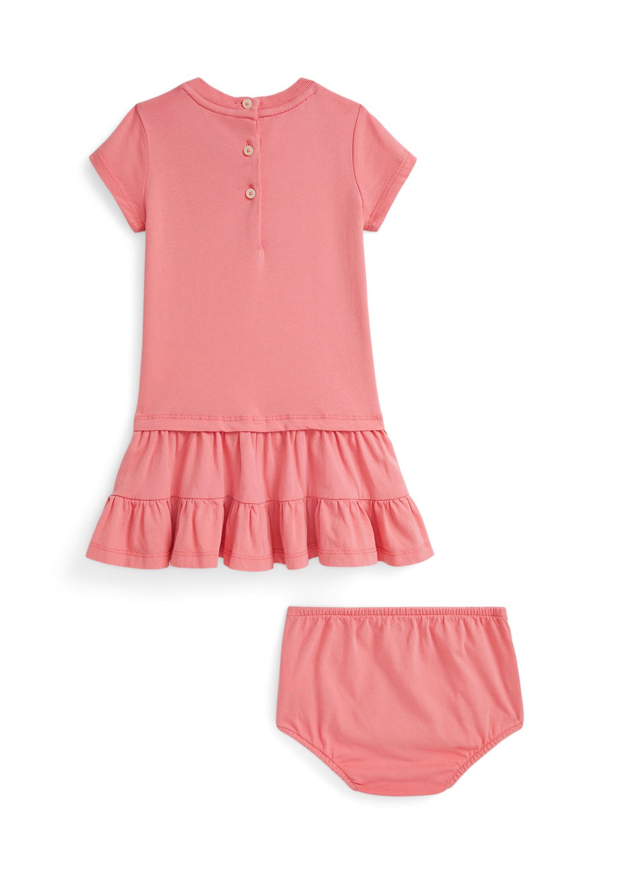 Baby Girls Polo Bear Tiered Cotton Jersey Dress