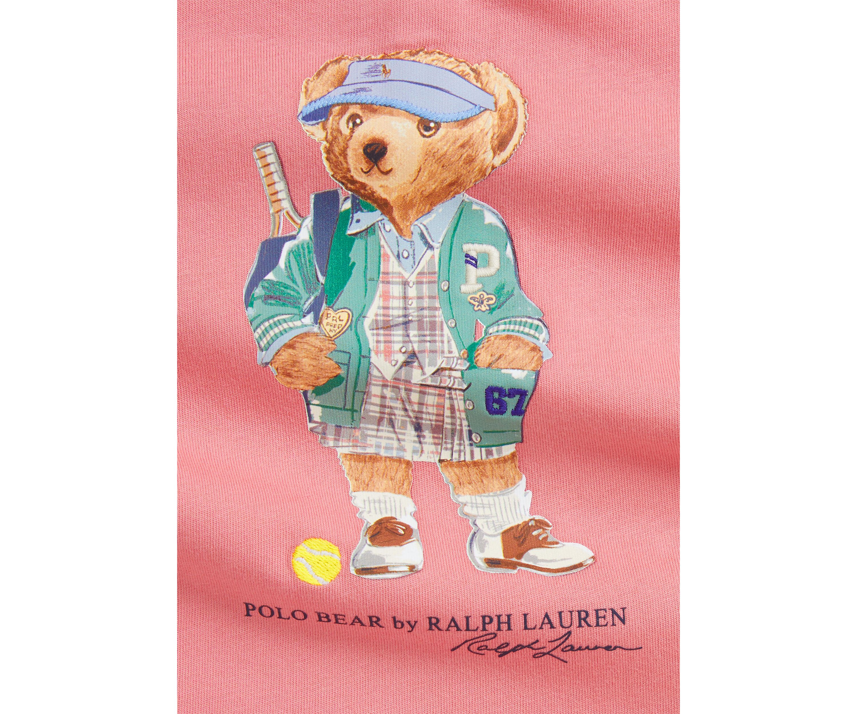 Baby Girls Polo Bear Tiered Cotton Jersey Dress