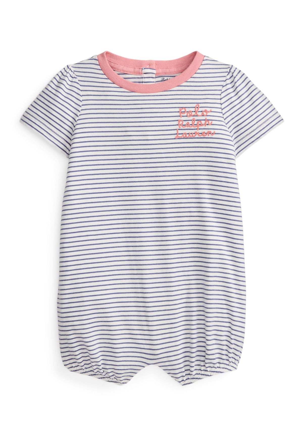 Baby Girls Logo Cotton Jersey Bubble Shortall