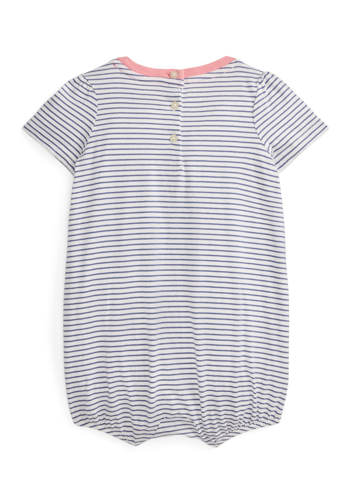 Baby Girls Logo Cotton Jersey Bubble Shortall