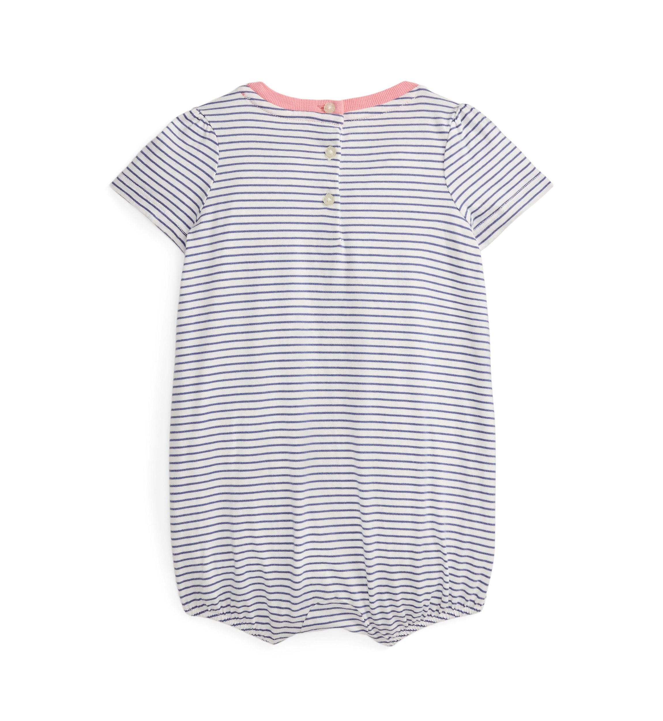 Baby Girls Logo Cotton Jersey Bubble Shortall