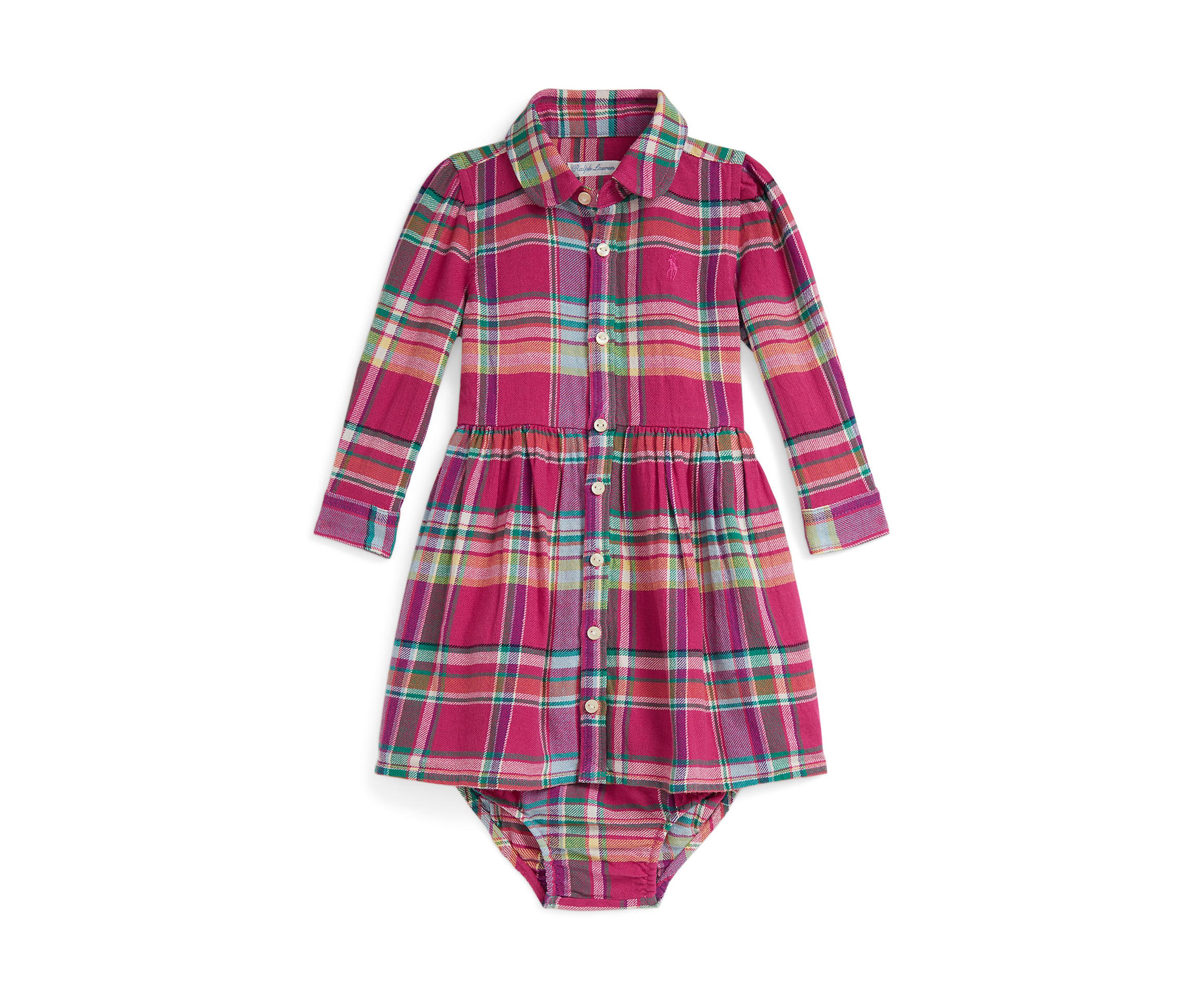 Baby Girls Cotton Bodysuit & Plaid Ponte Dress Set