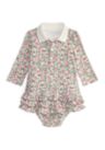 Baby Girls Floral Soft Cotton Polo Dress & Bloomer