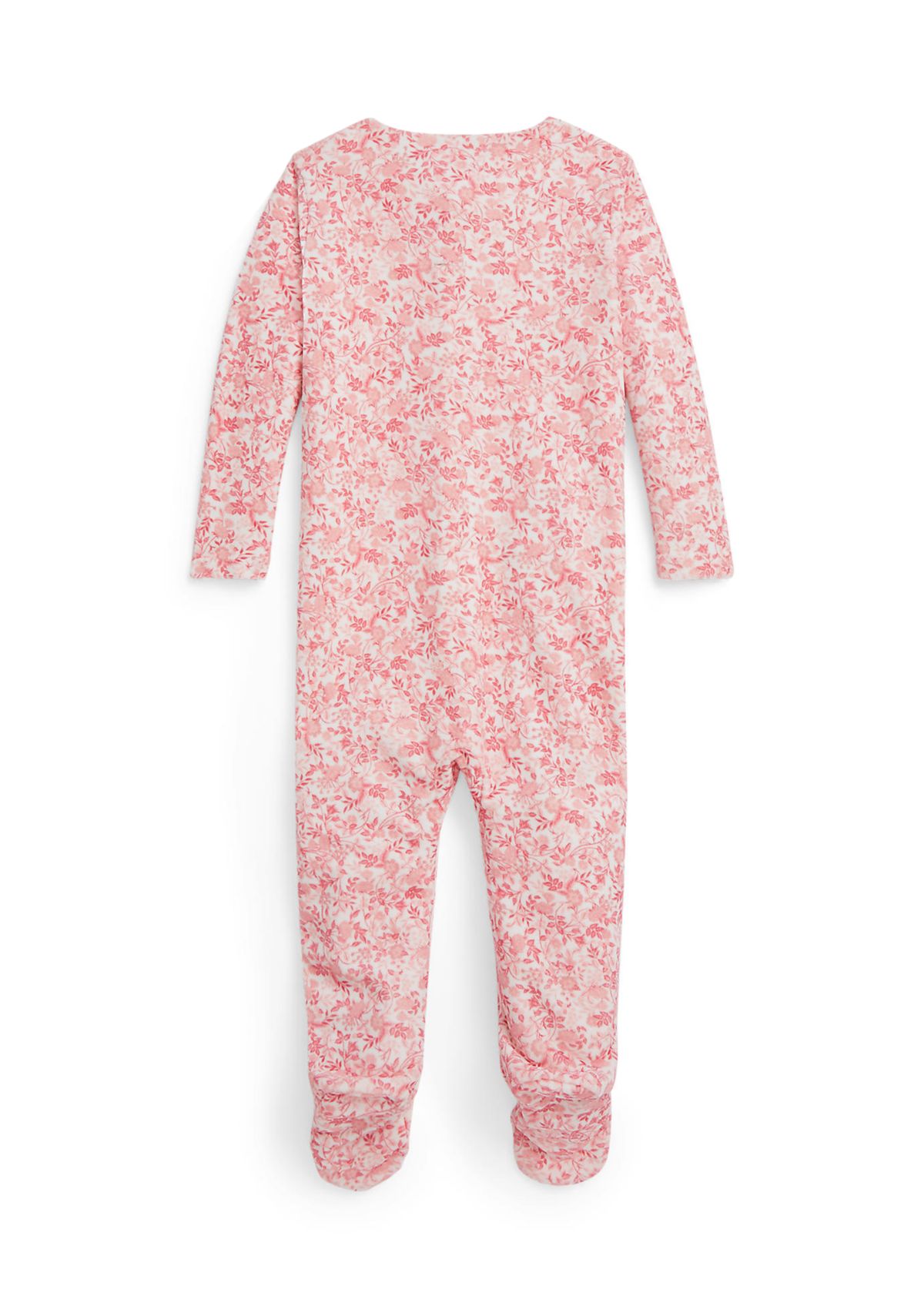 Baby Girls Floral Velour Footed Coverall
