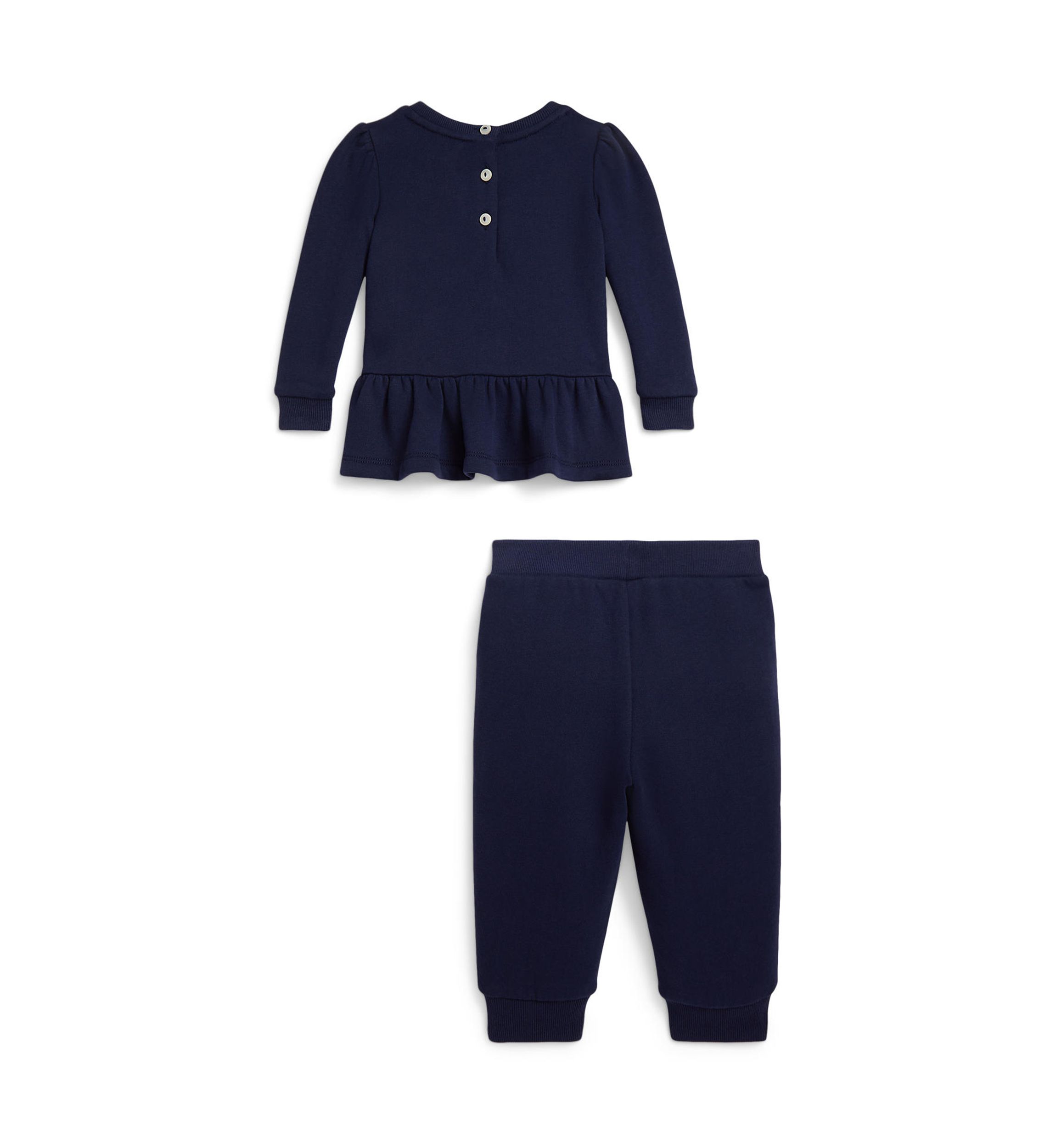 Baby Girls Polo Bear Fleece Sweatshirt & Pants Set