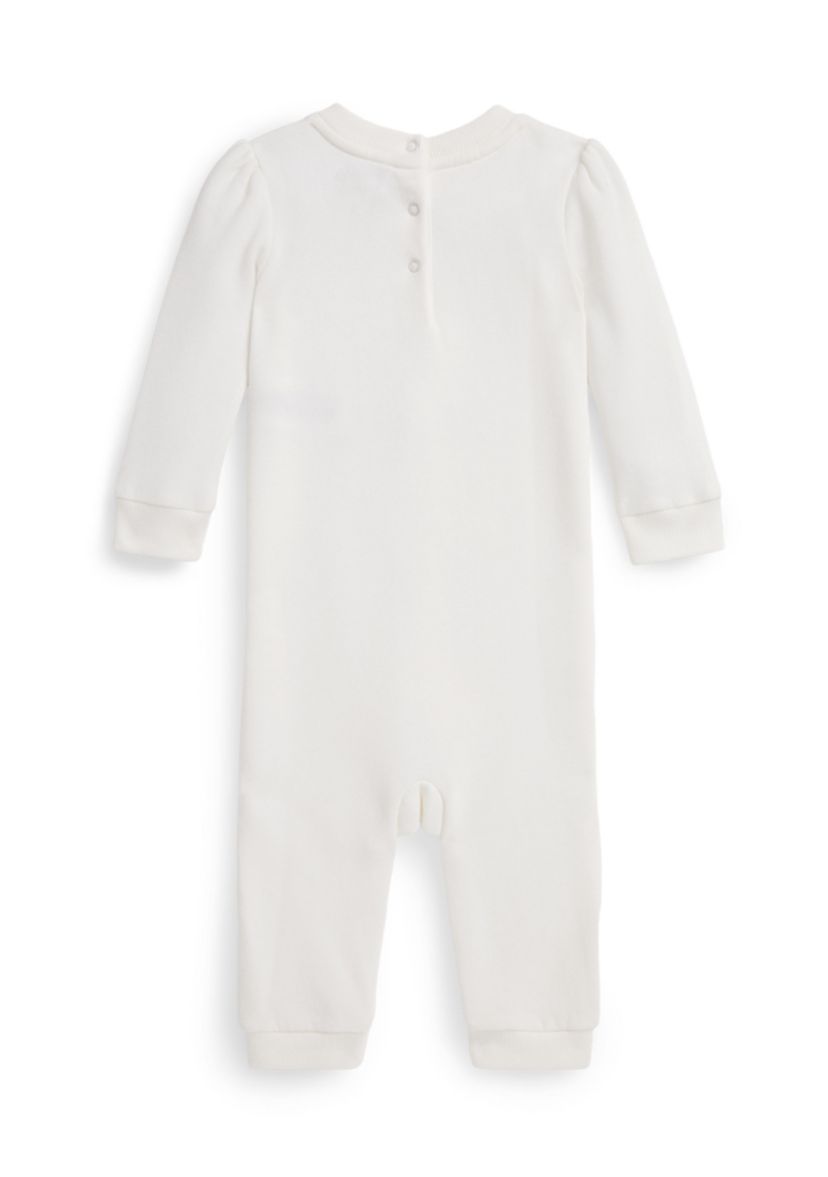 Baby Girls Polo Bear Fleece Coverall