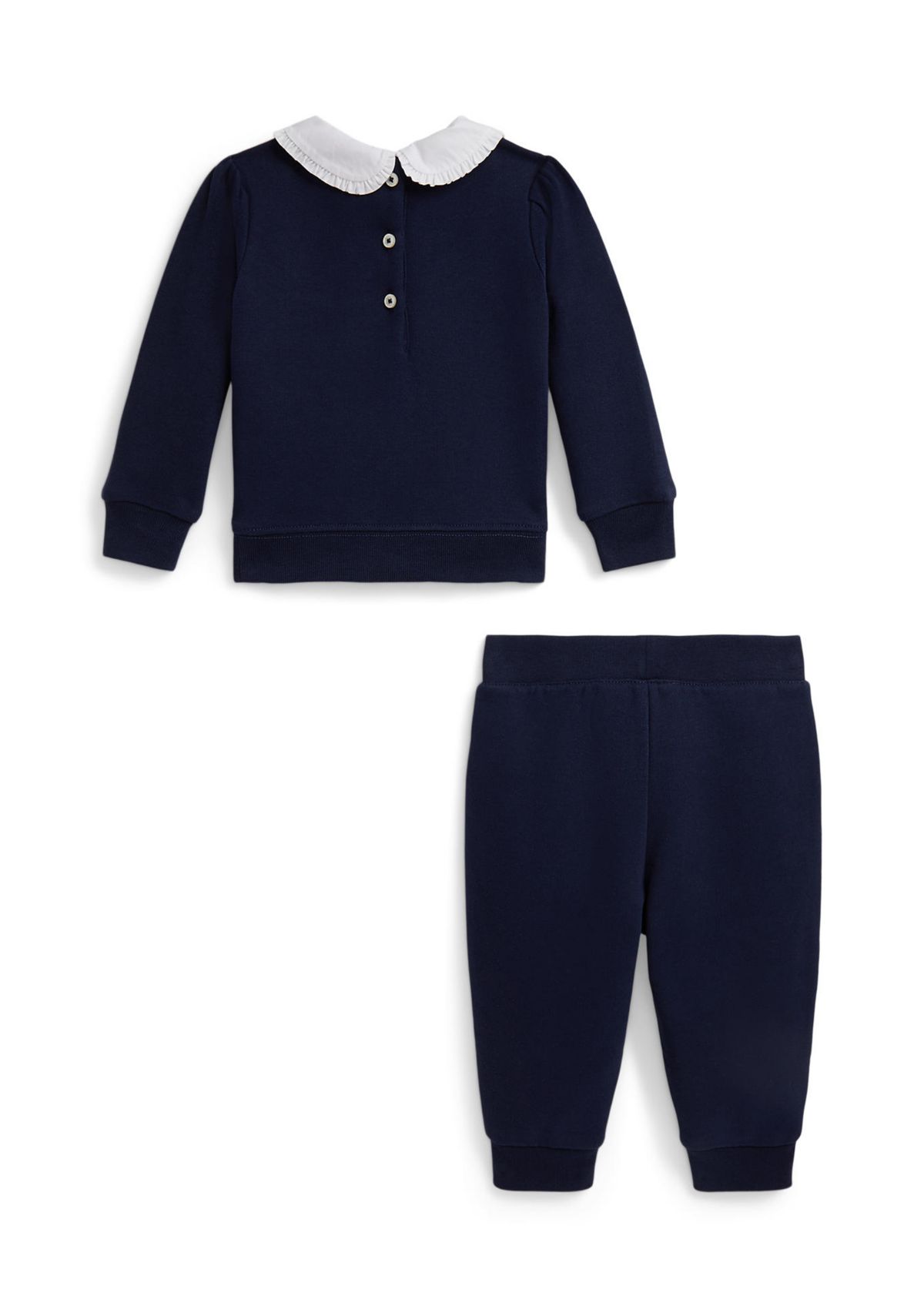 Baby Girls Argyle Logo Fleece Sweatshirt & Pants Set