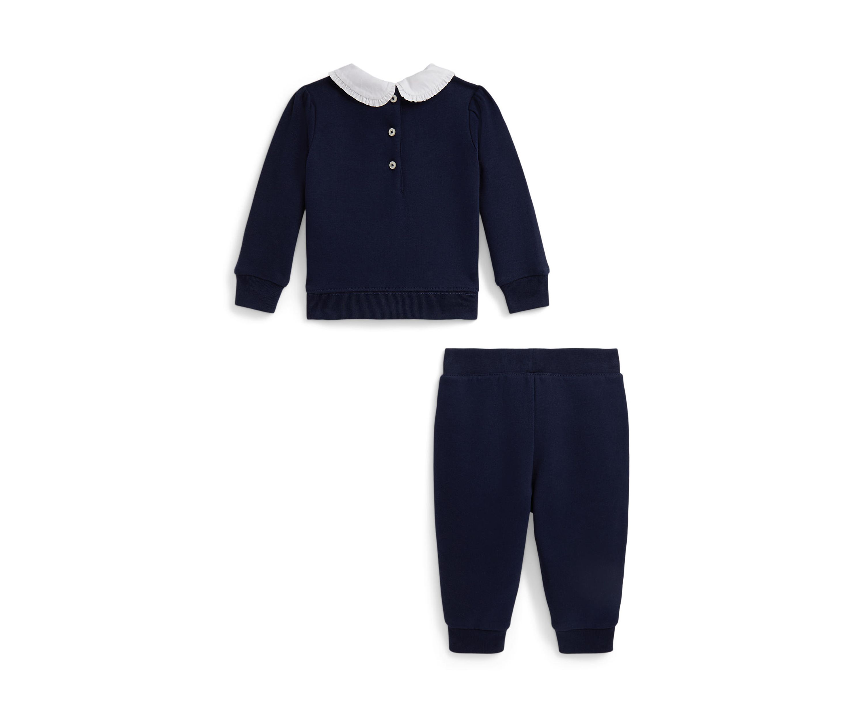 Baby Girls Argyle Logo Fleece Sweatshirt & Pants Set