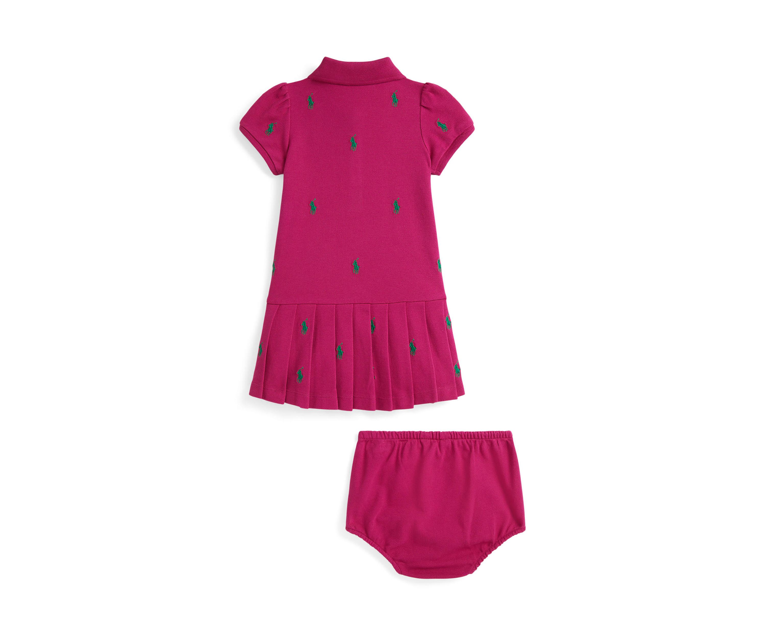 Baby Girls Polo Pony Mesh Polo Dress & Bloomer