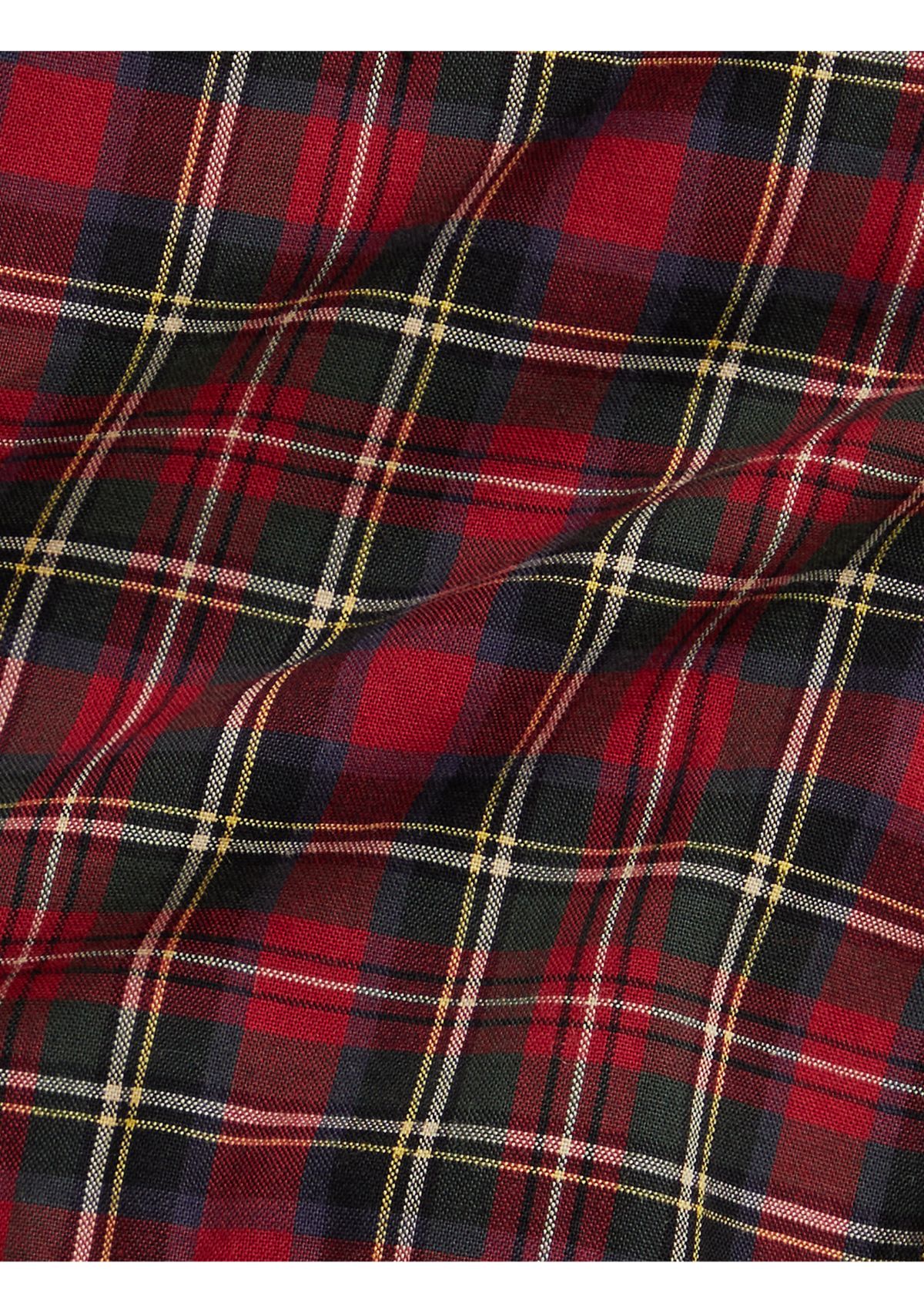 Baby Girls Plaid Cotton Poplin Shirtdress & Bloomer