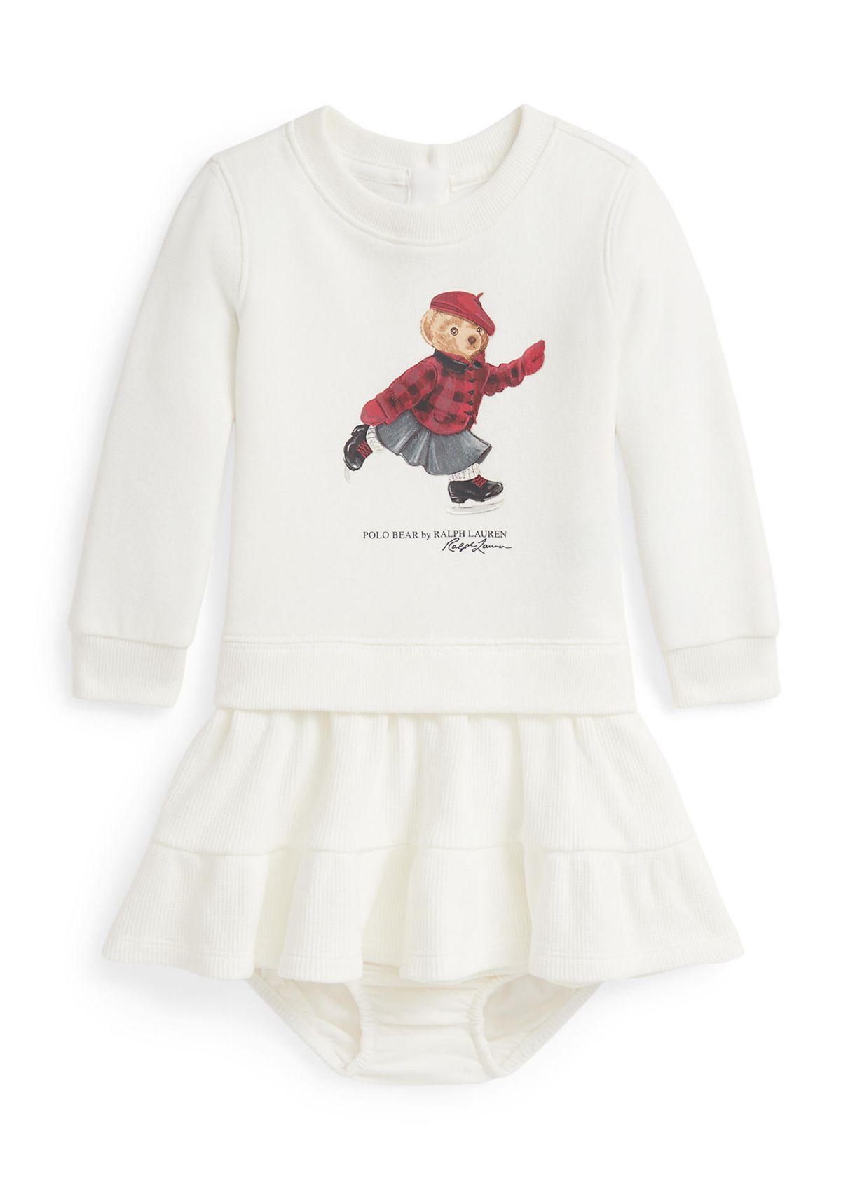 Baby Girls Polo Bear Fleece Dress & Bloomer