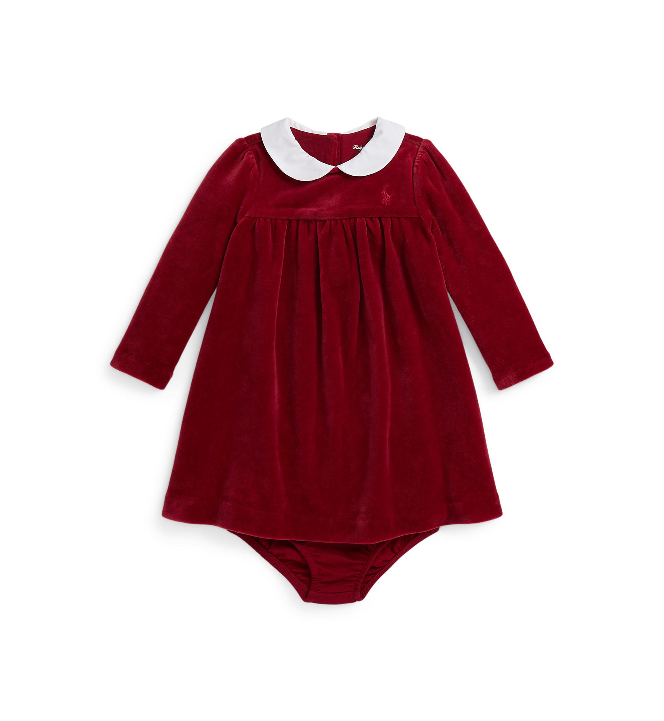 Baby Girls Velour Dress & Bloomer