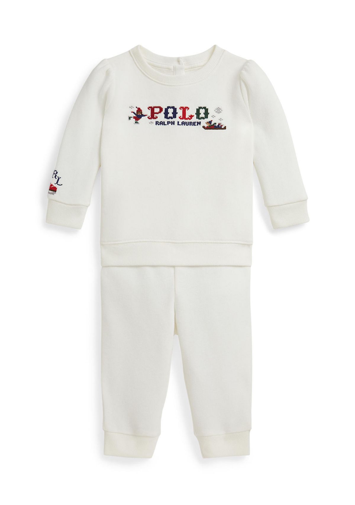 Baby Girls Logo Fleece Sweatshirt & Pant Set