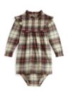 Baby Girls Plaid Cotton Jersey Dress & Bloomer