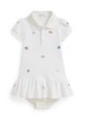 Baby Girls Embroidered Cotton Polo Dress & Bloomer