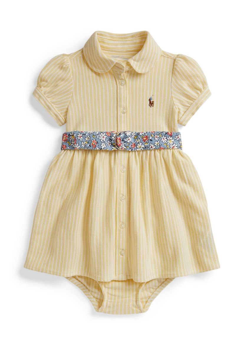 Belted Oxford Mesh Polo Dress & Bloomer